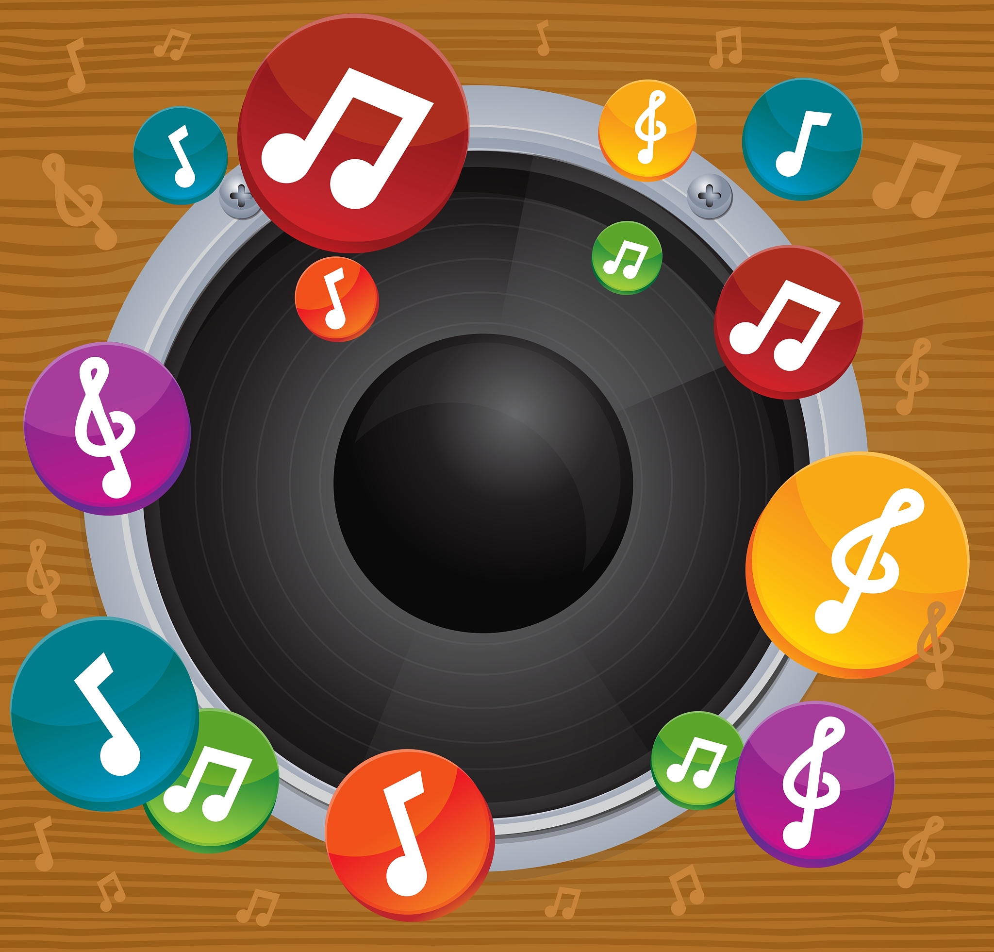 music concept - dynamic with bright notes