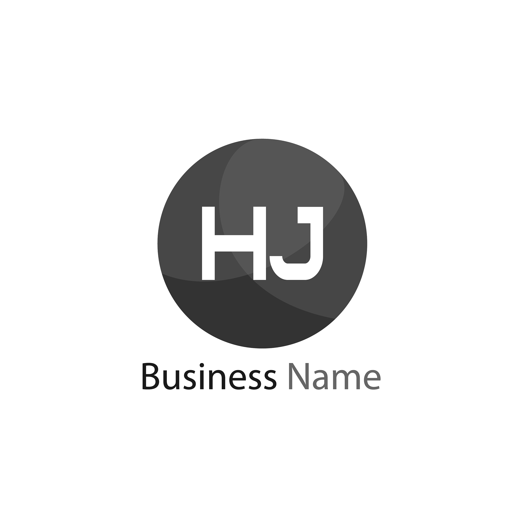 initial hj letter logo design