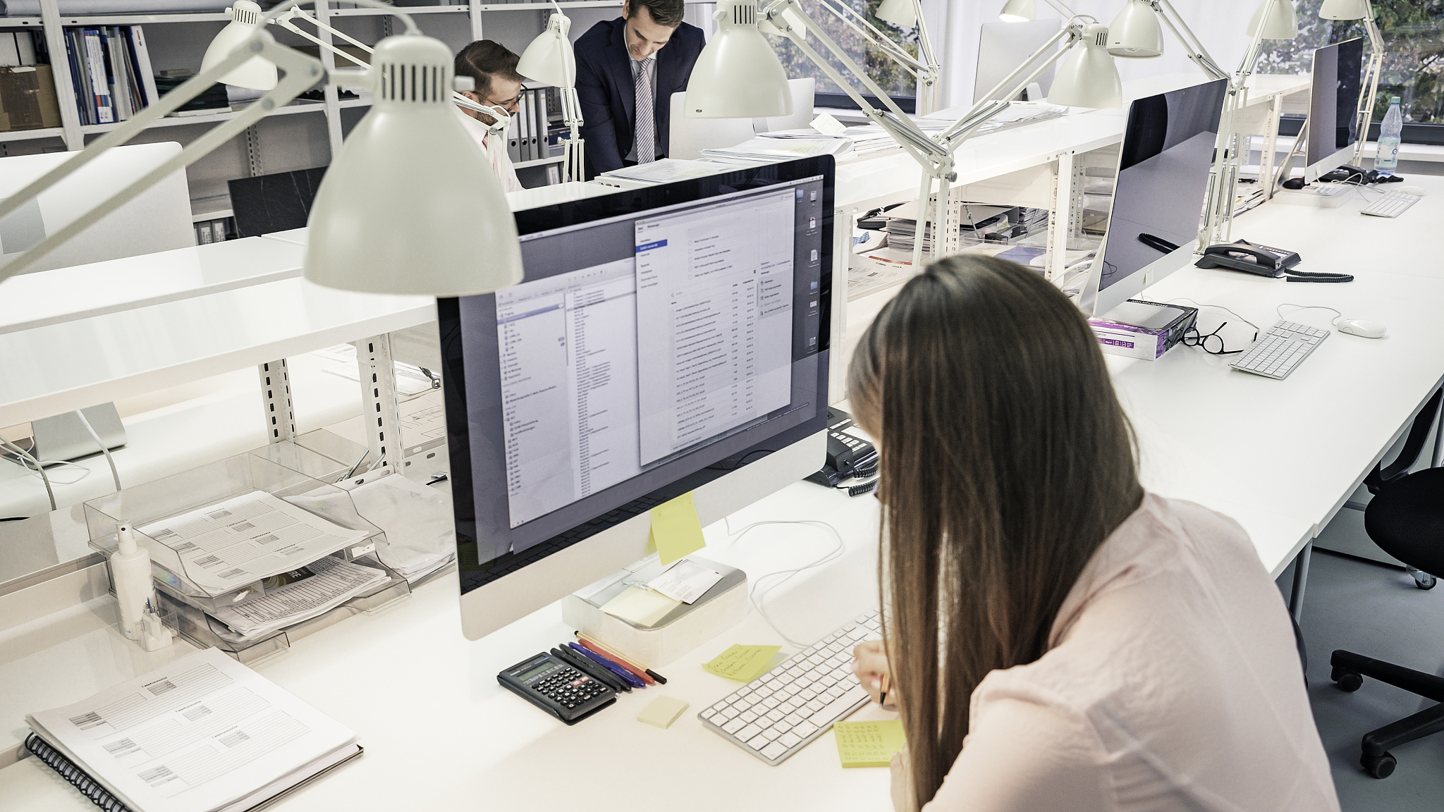 a woman working in the office