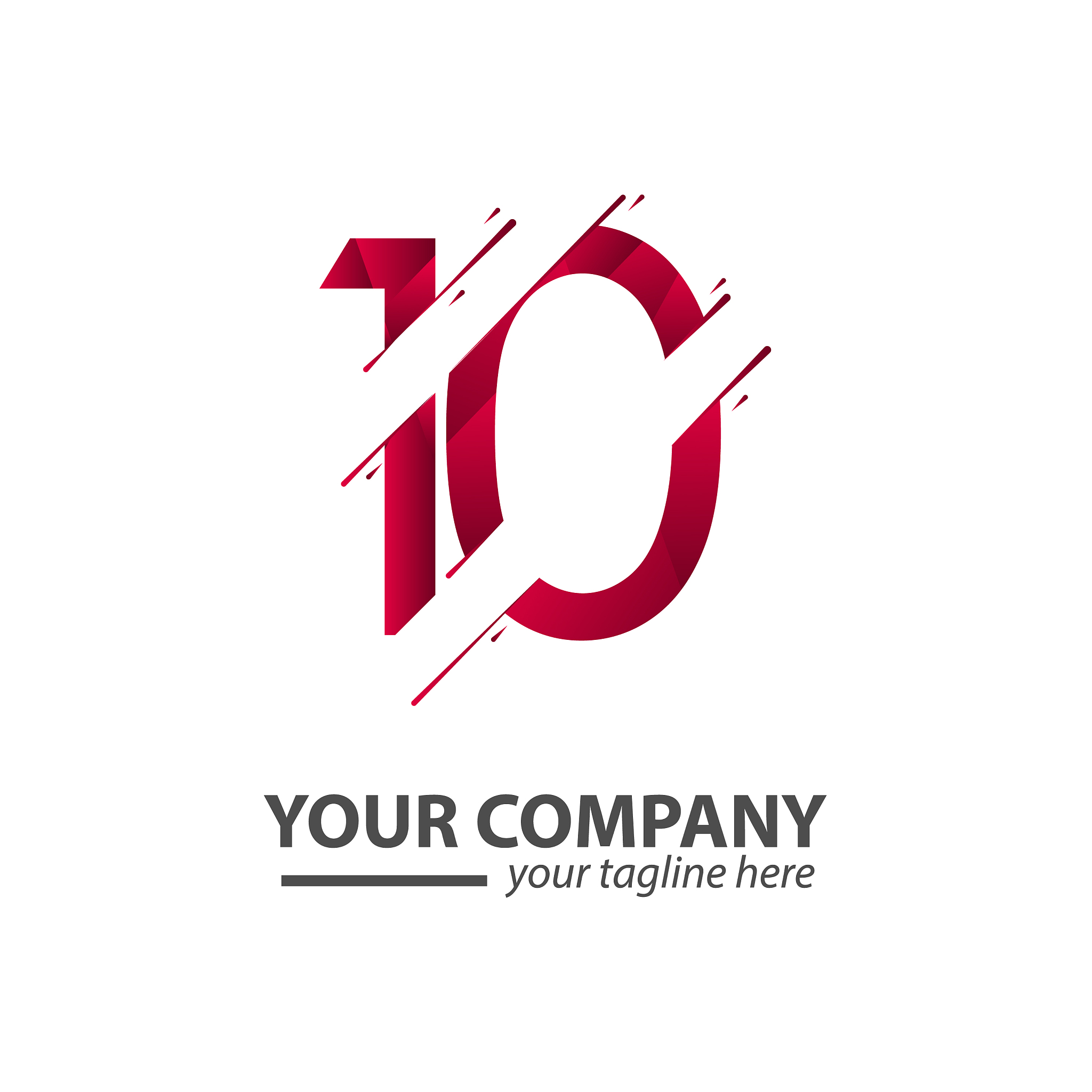 10 year anniversary your company template design
