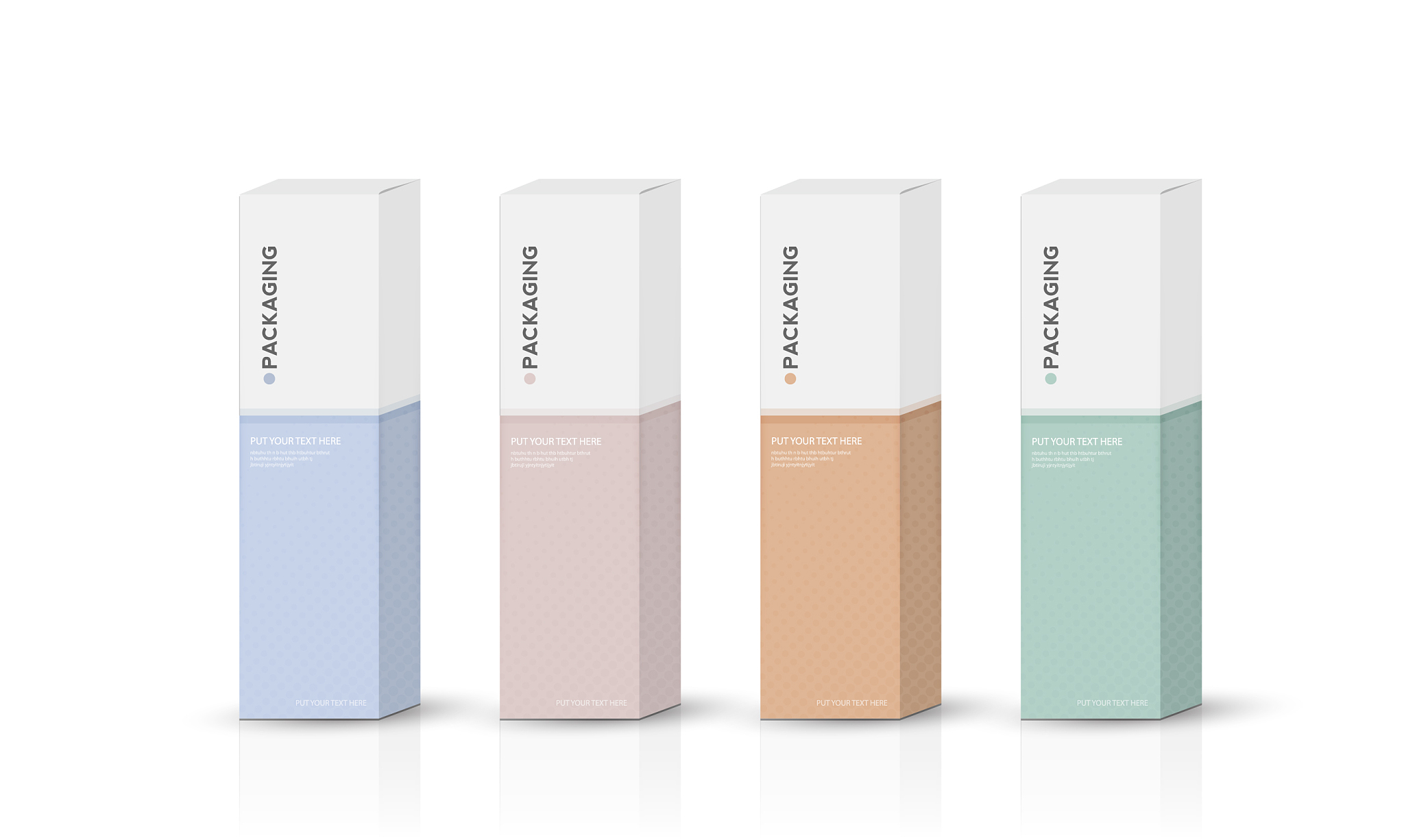 box packaging template for product design