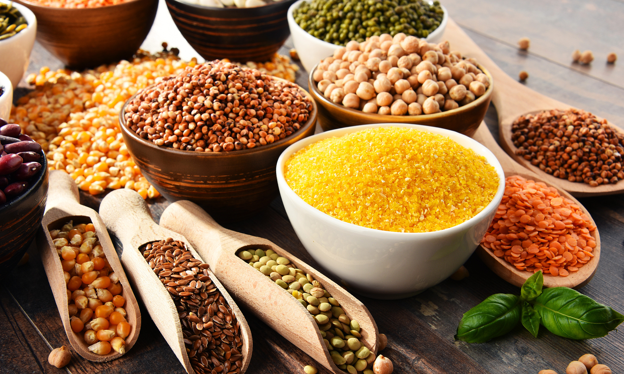 composition with variety of vegetarian food ingredients