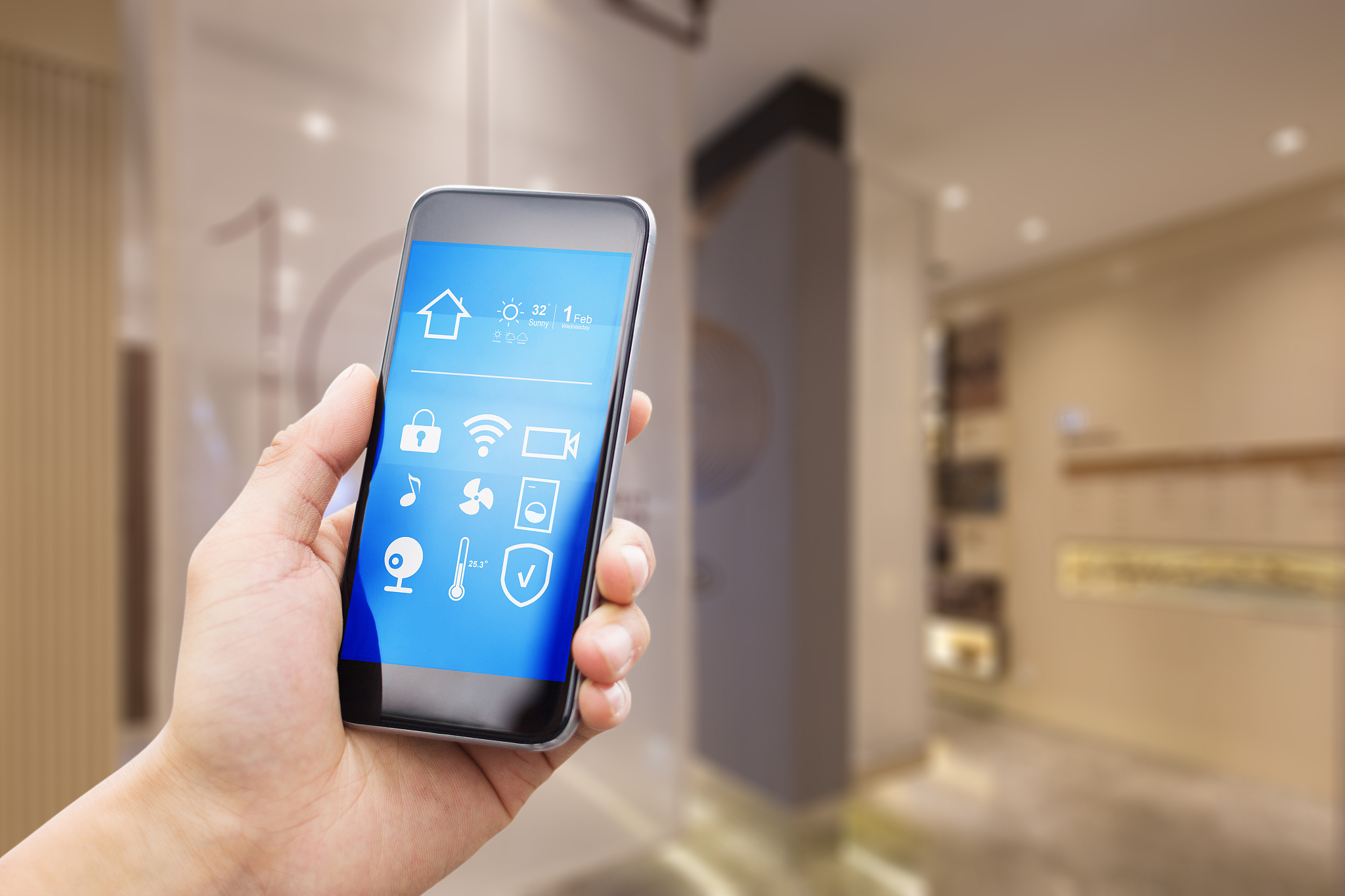 smart home system on smart phone