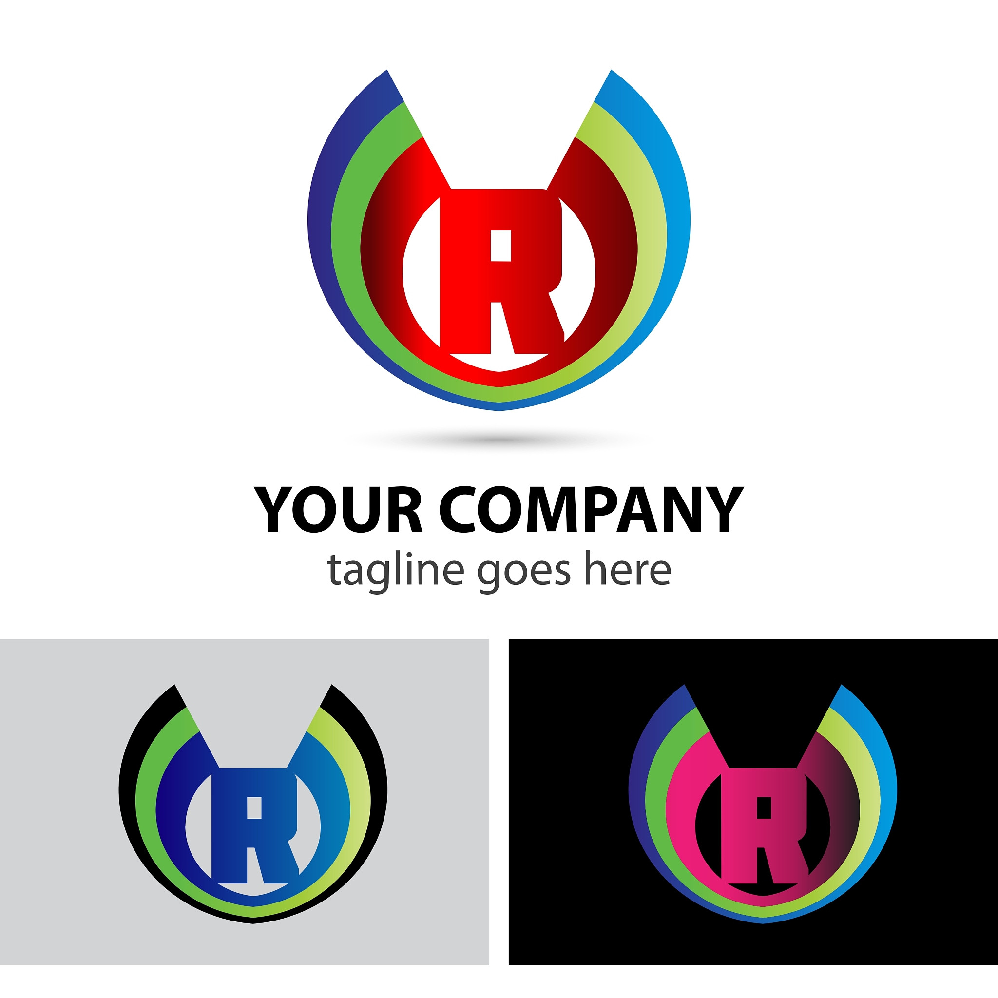 letter r logo icon design template elementssymbol