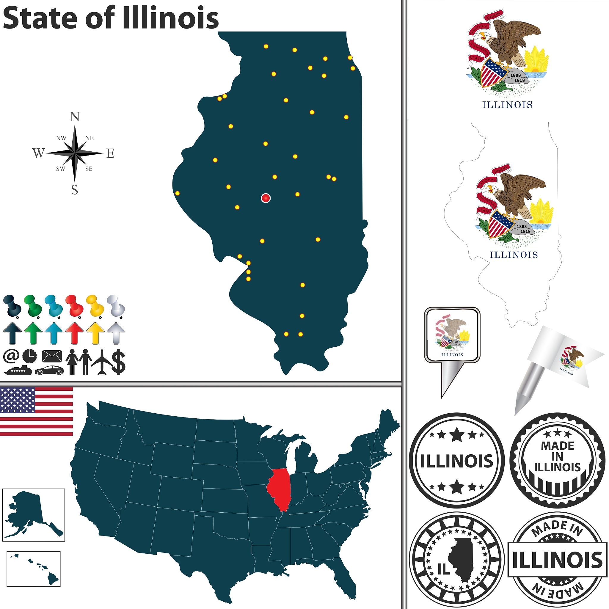 map of illinois