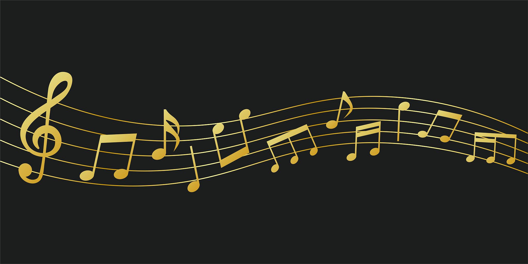 music material with musical notes interspersed