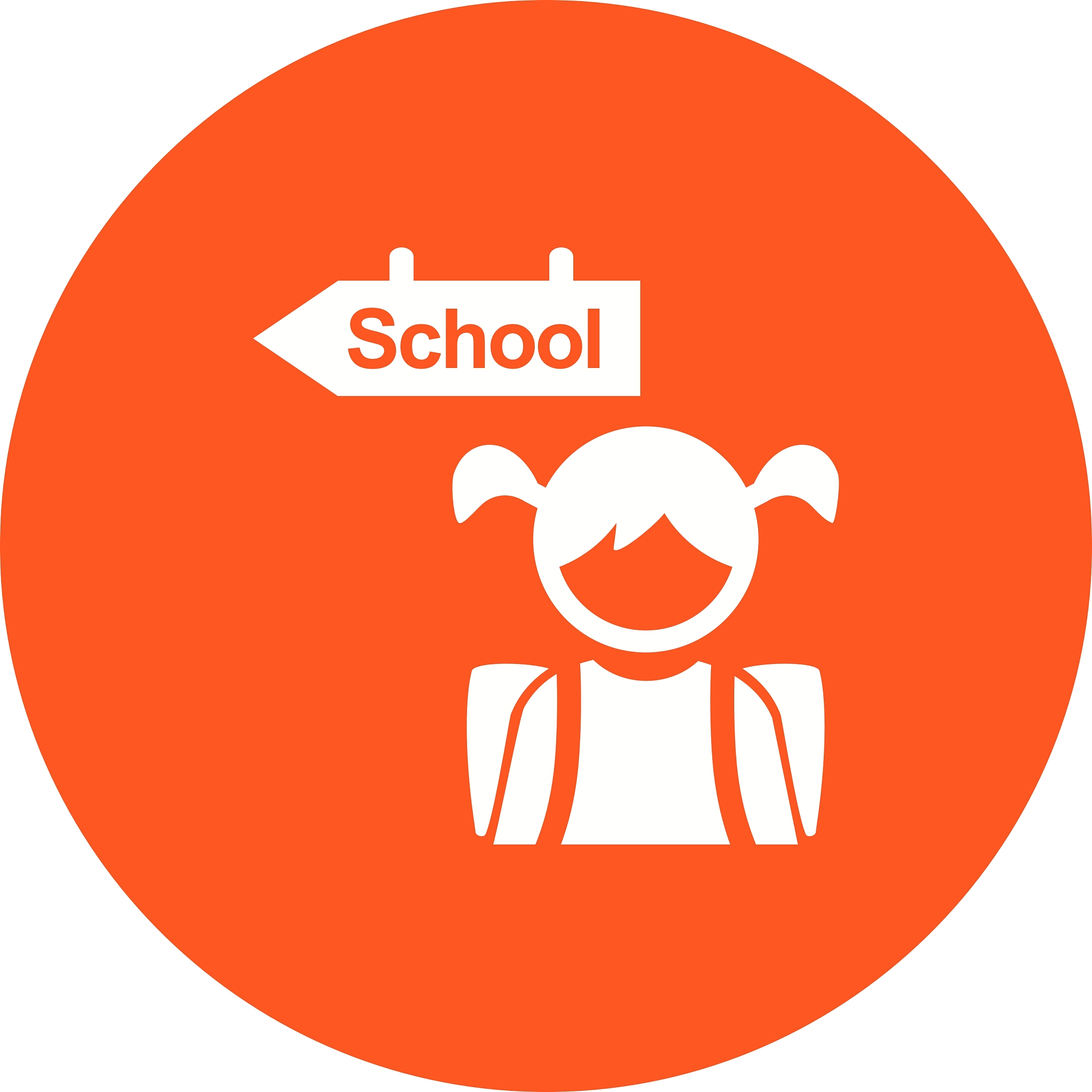 going to school