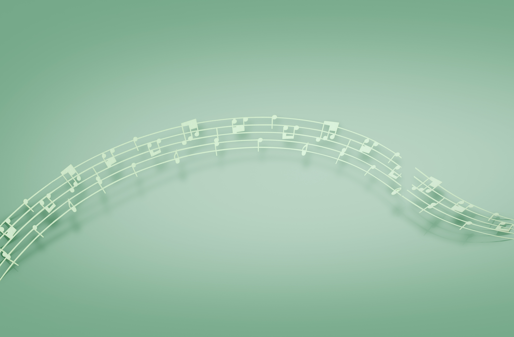 green music notes