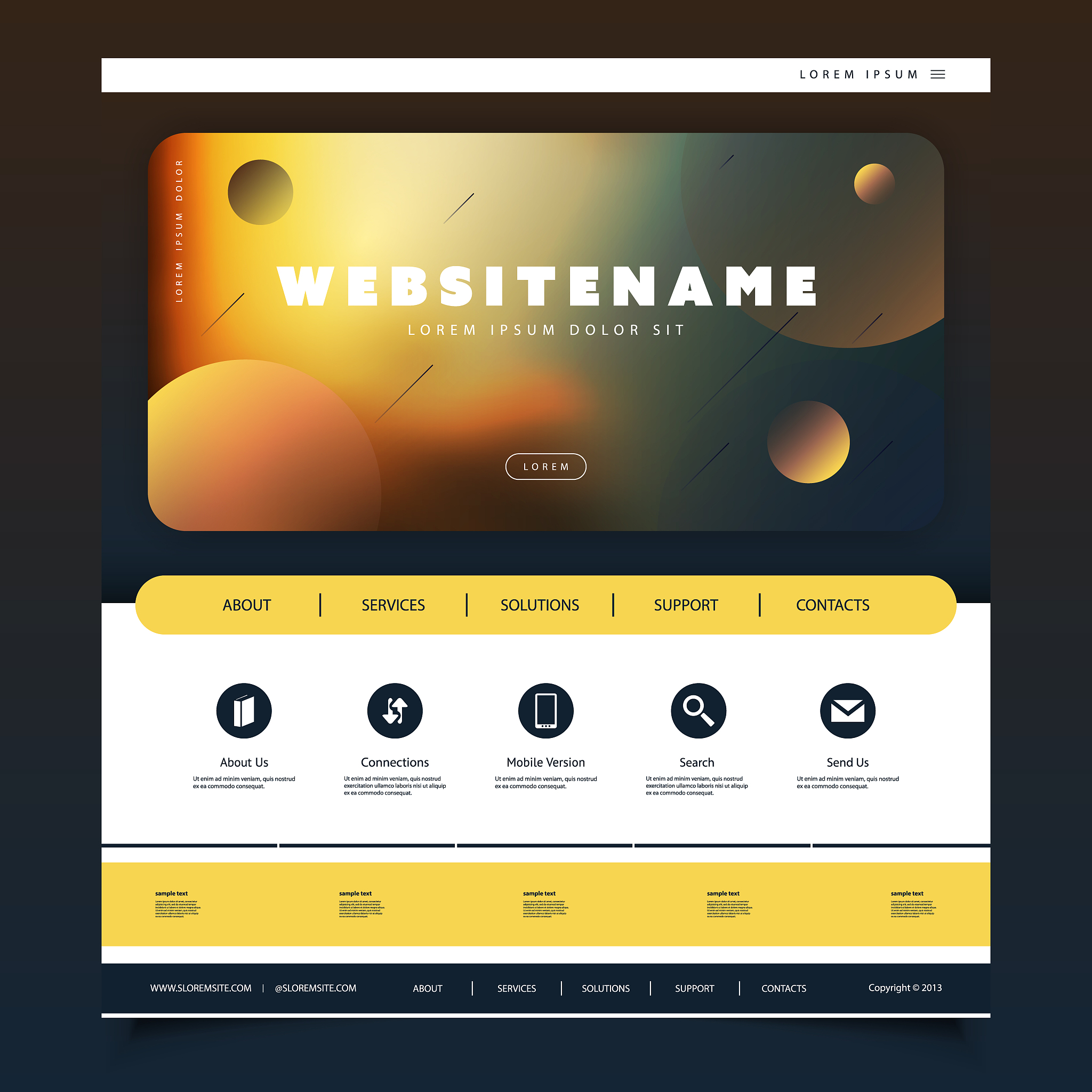 one page website template