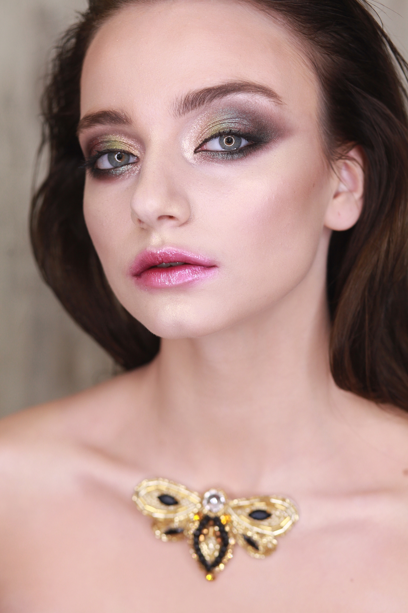 close-up portrait of beautiful woman
