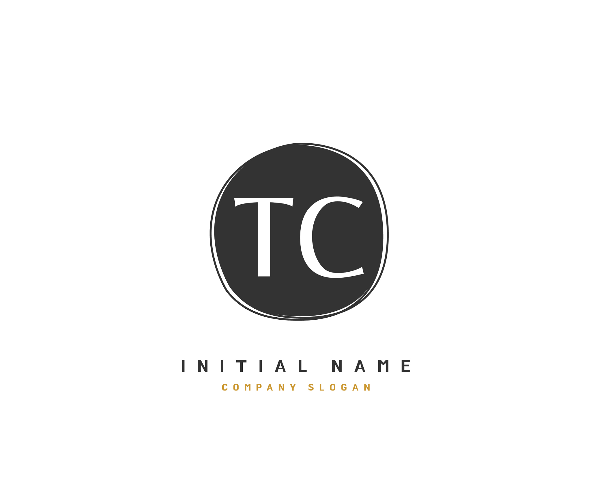 t c tc beauty initial logo handwriting logo of