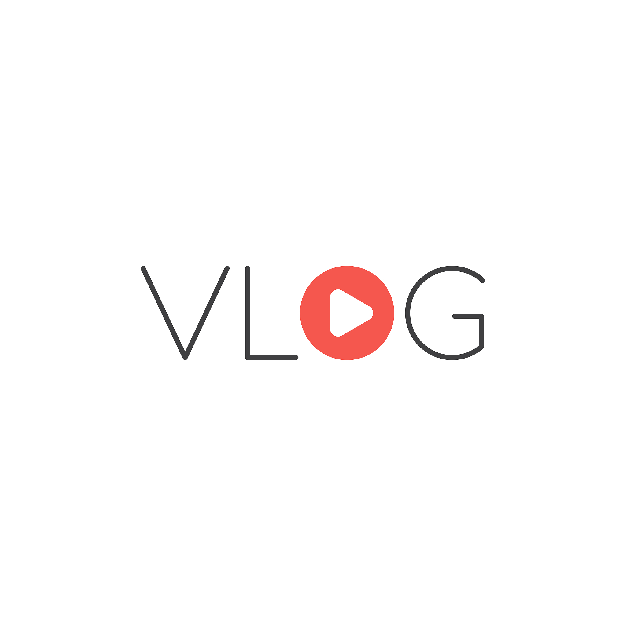 vlog logotype template vector design
