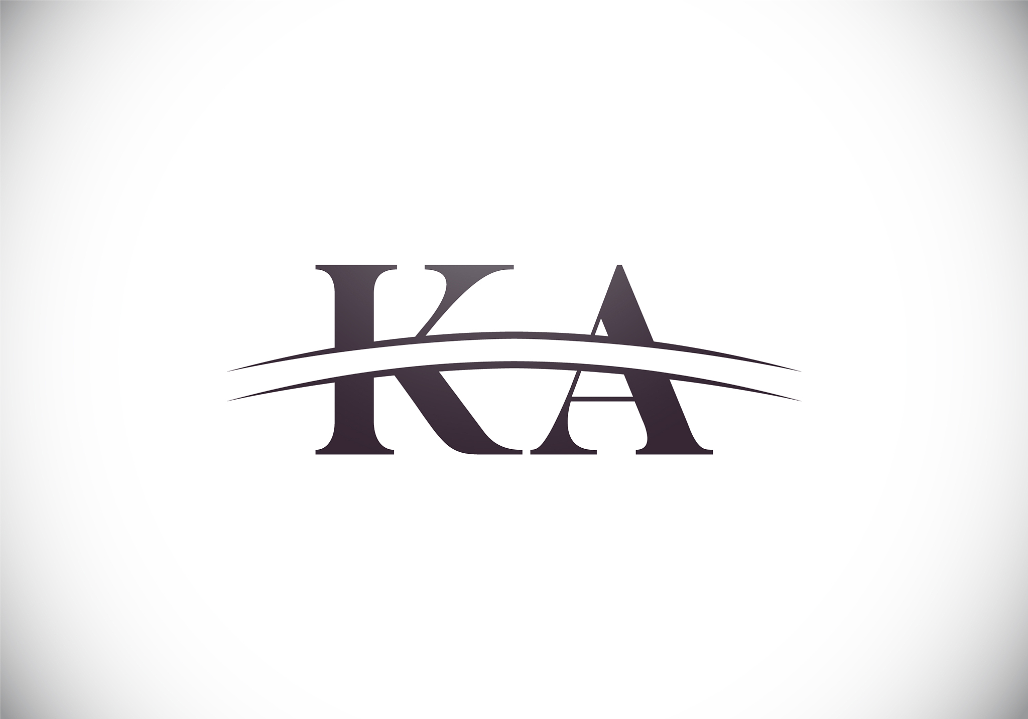 initial monogram letter k a logo design template