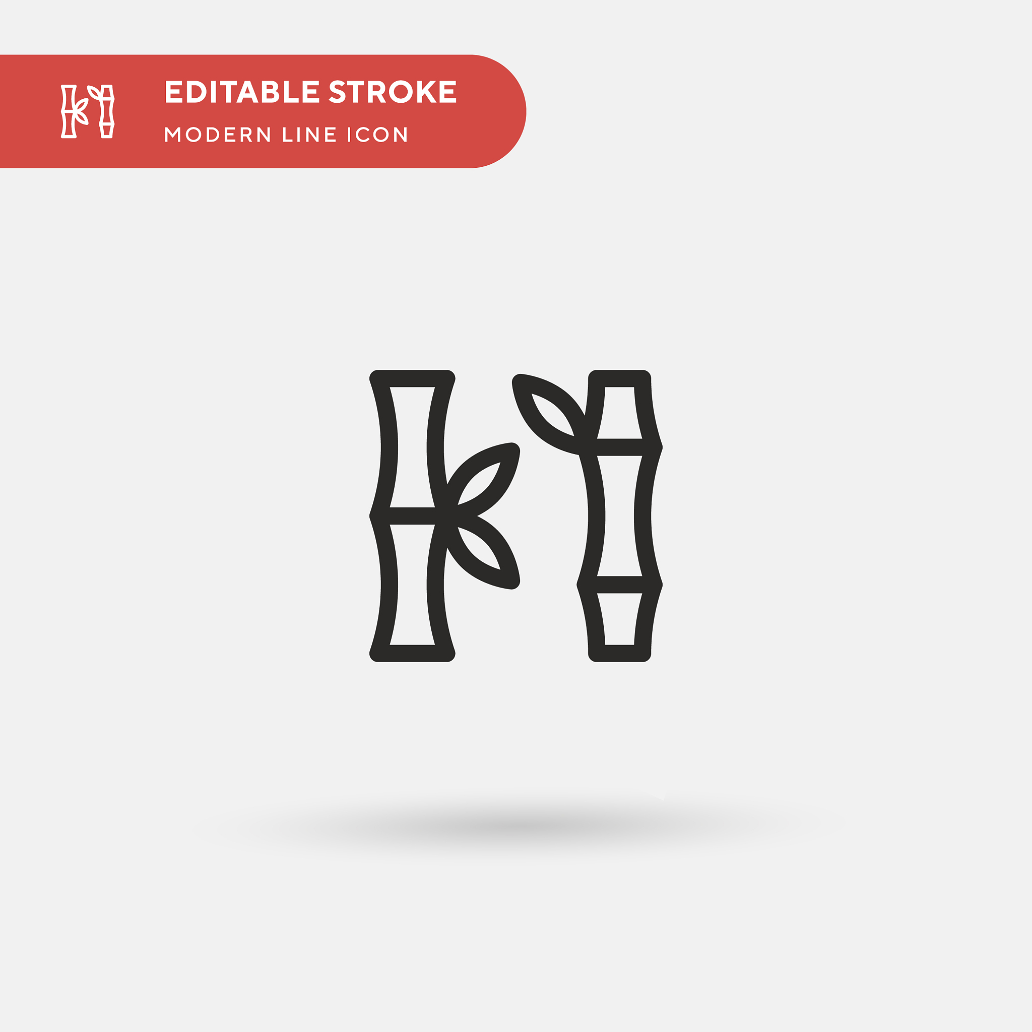 bamboo simple icon symbol