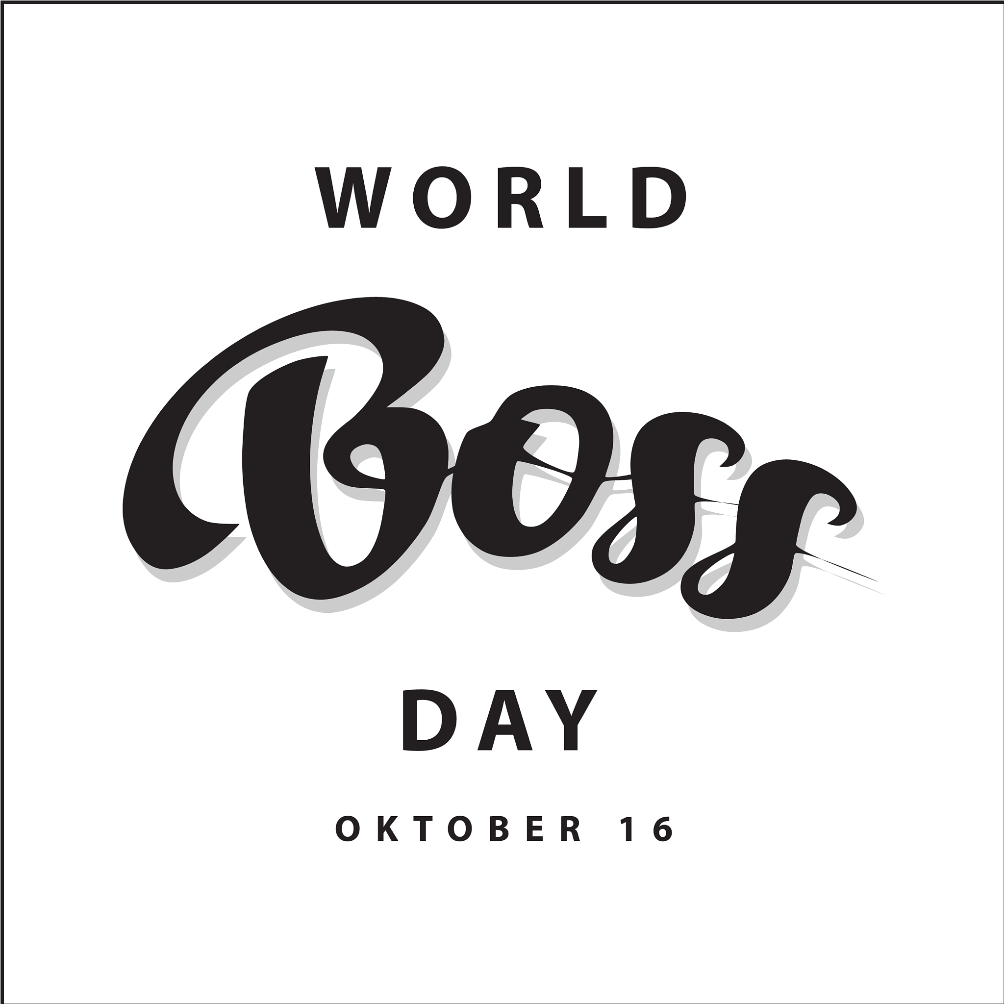 world boss day template design