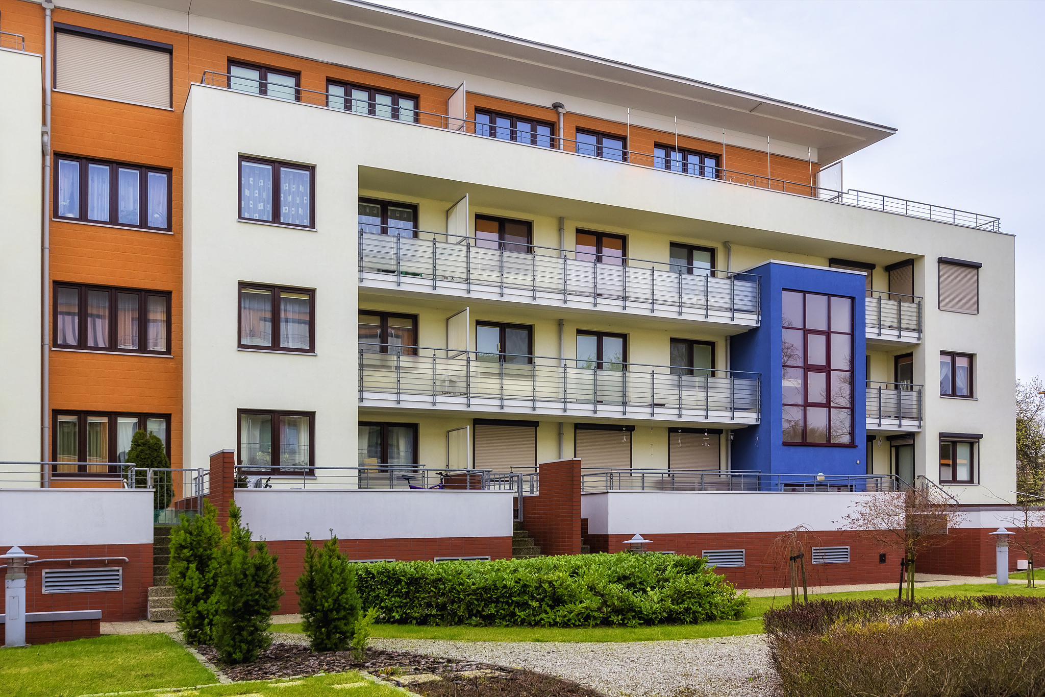 colorful modern apartment building