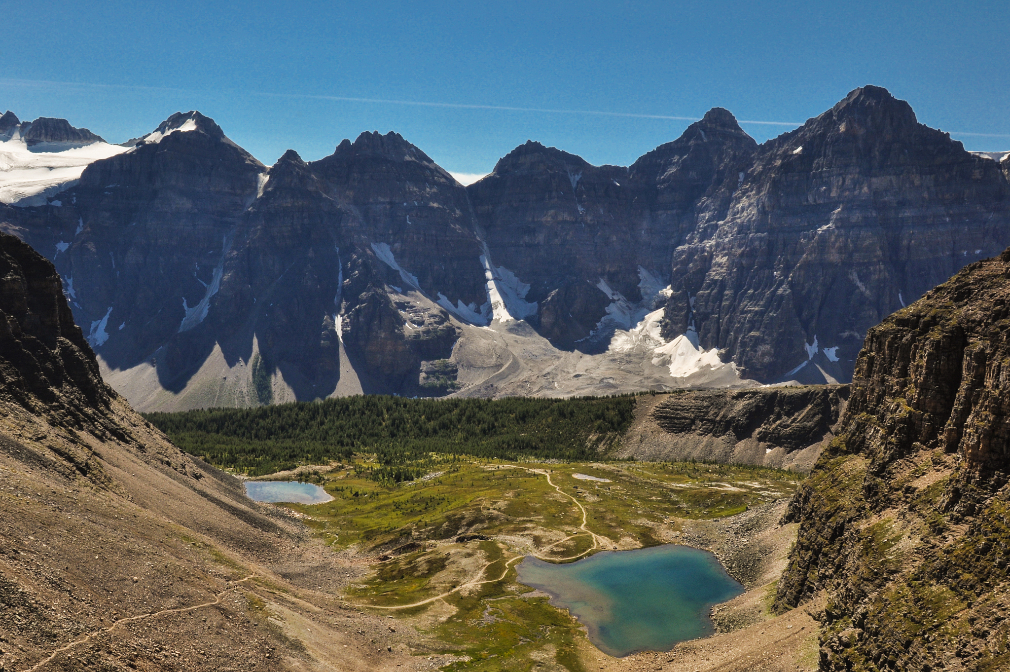 temple pass trail in banff national park, alberta, canada