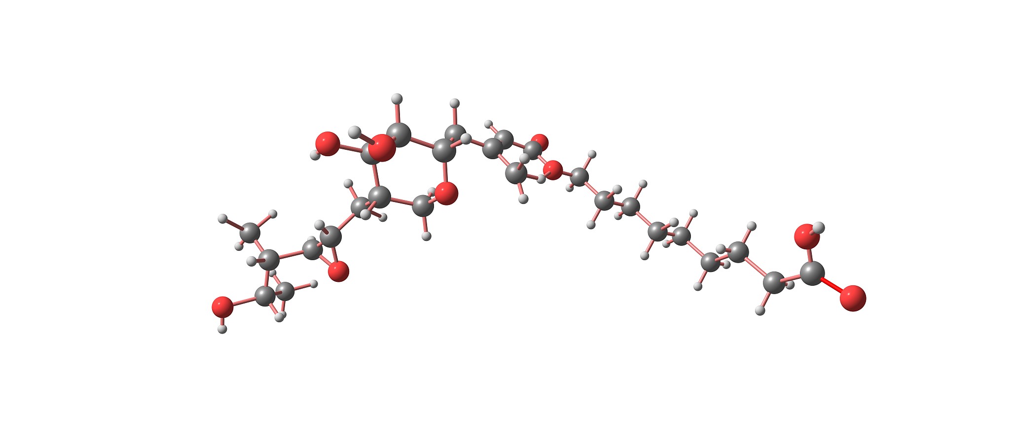 mupirocin molecular structure isolated on white