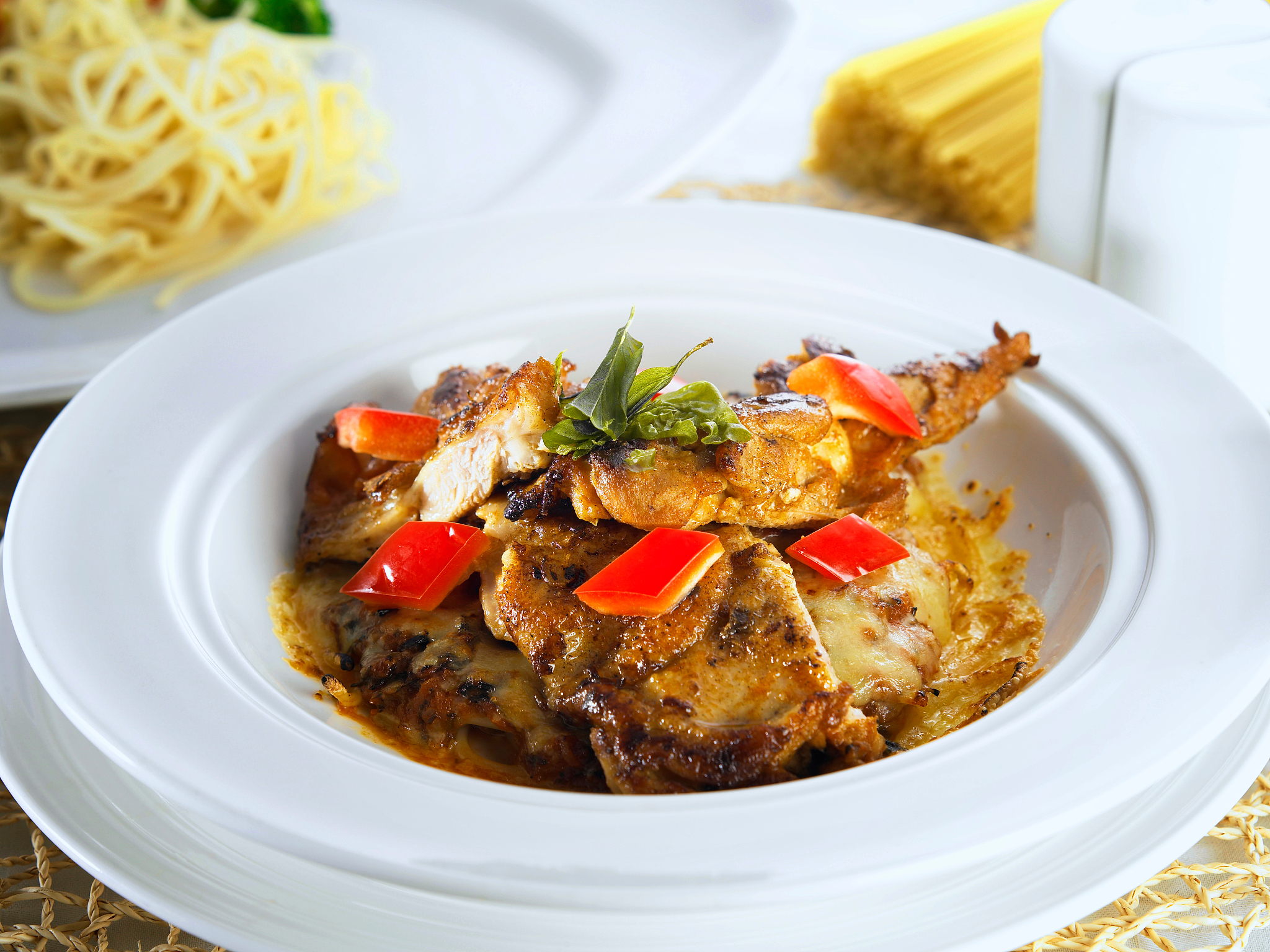 close-up of food in plate