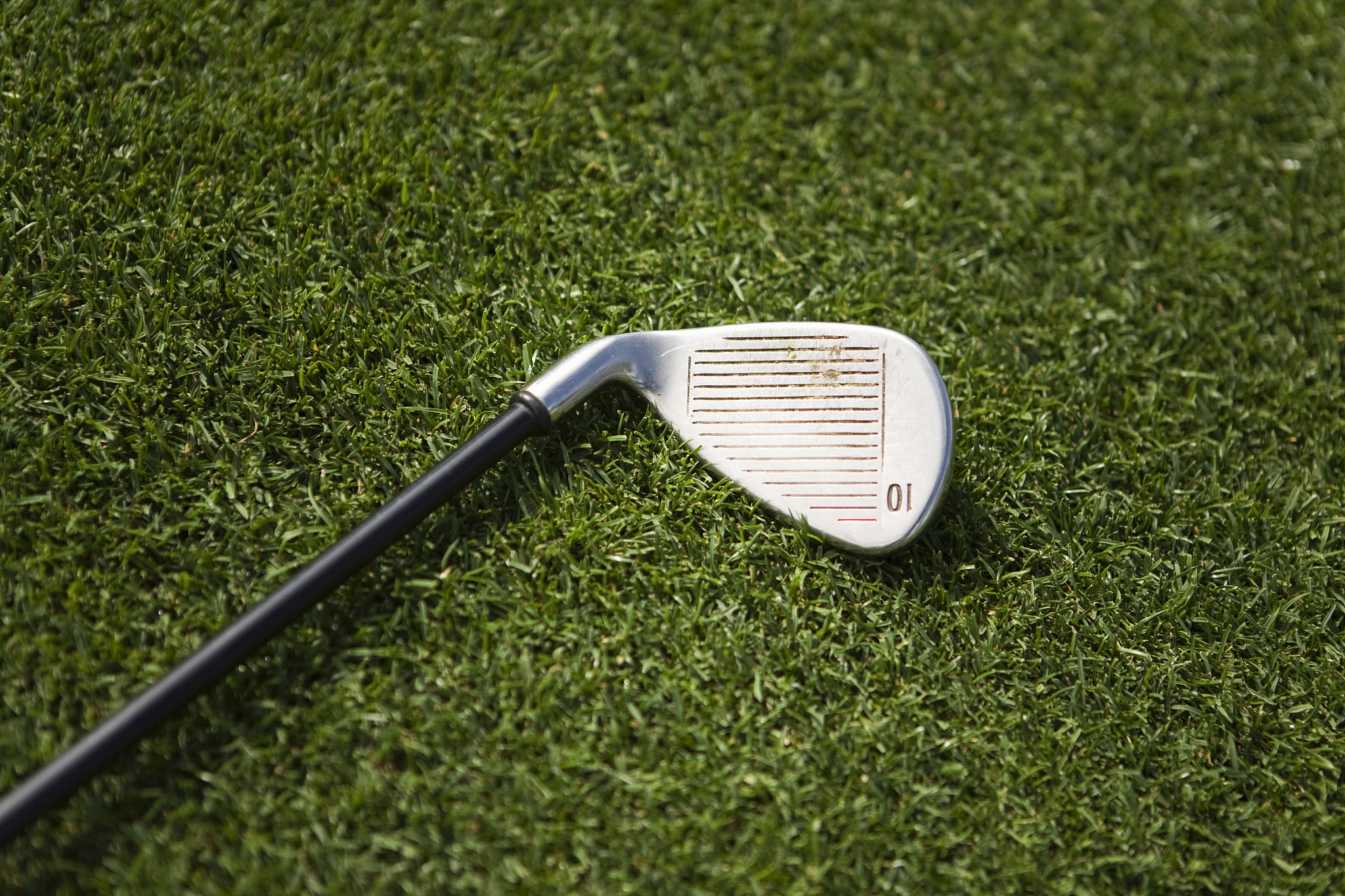 a golf club on grass