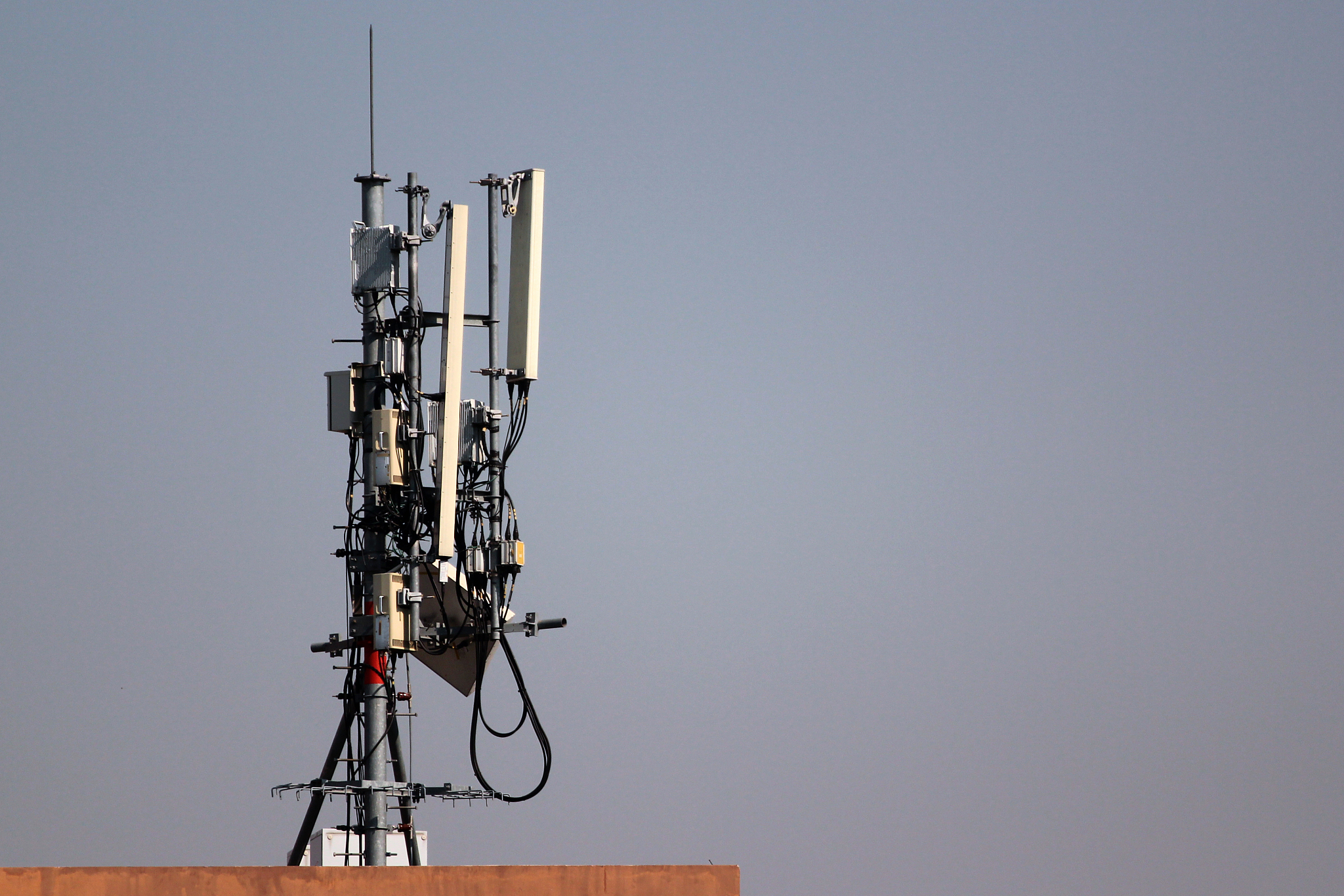3g, 4g and 5g cellular antennas. base transceiver station. telec