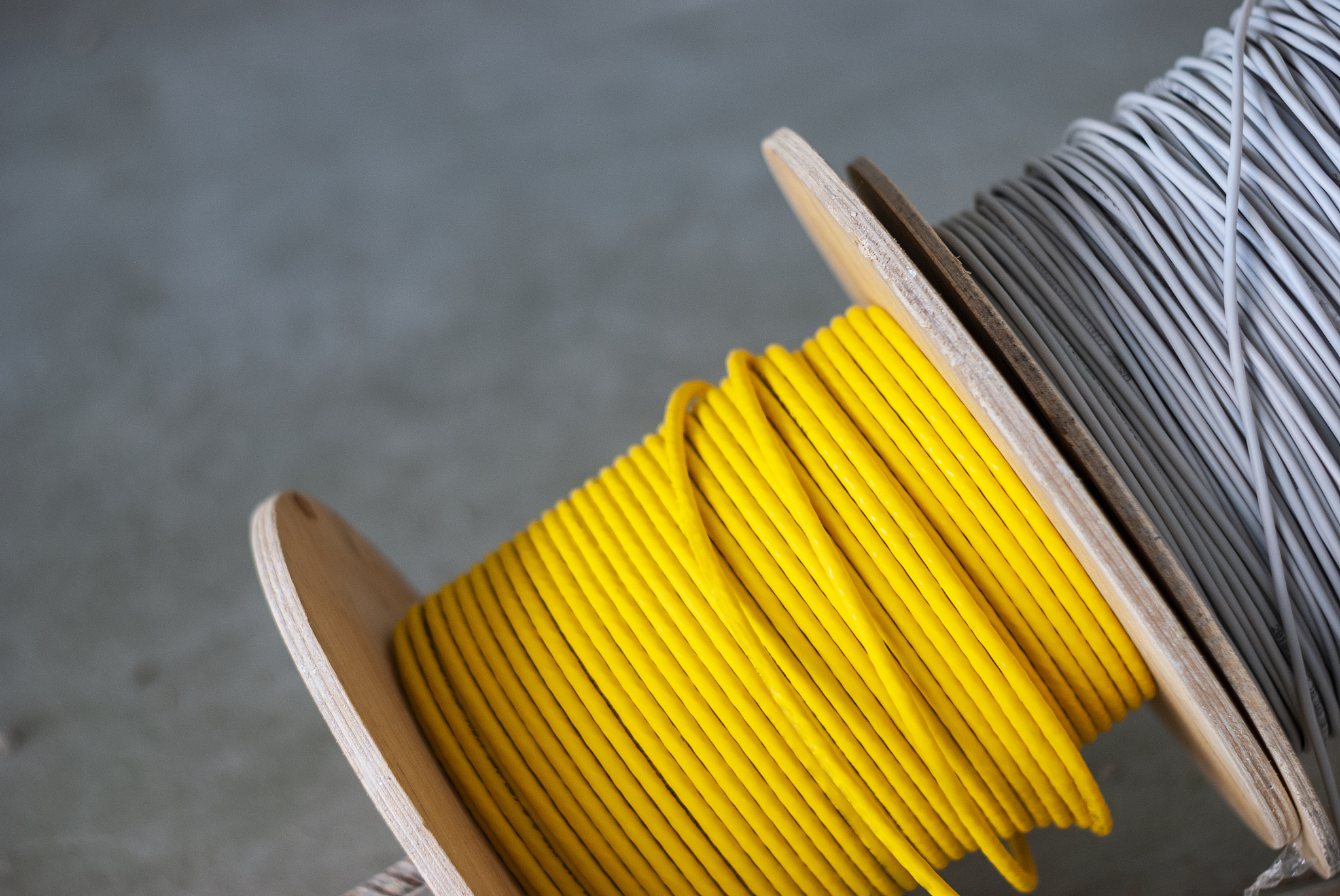 cable roll on construction site