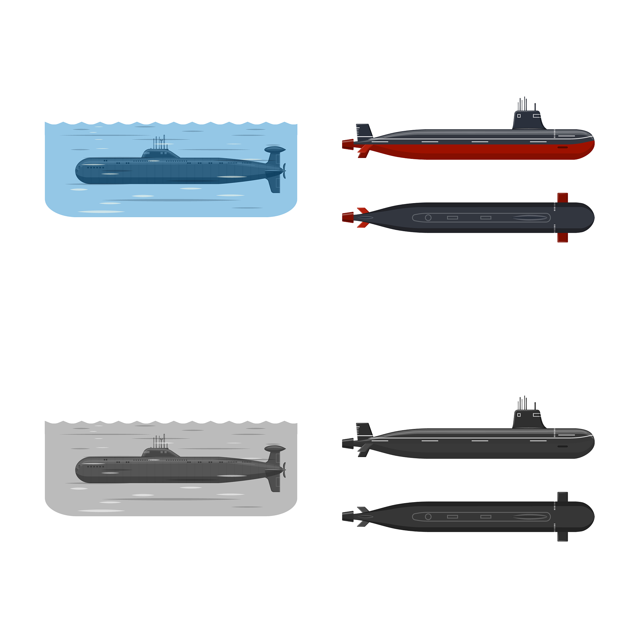 war and ship symbol set of