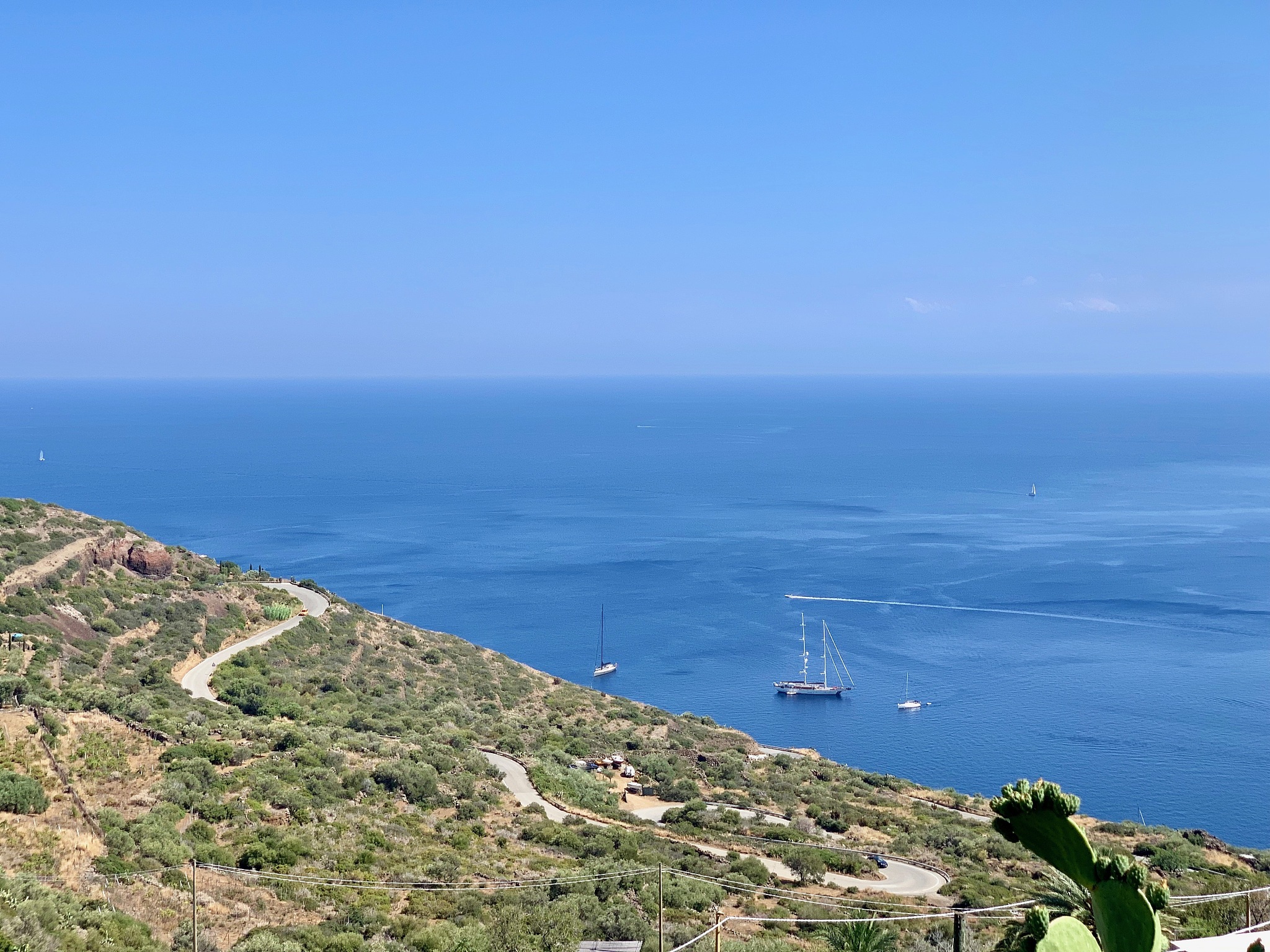 high angle view of sea against sky