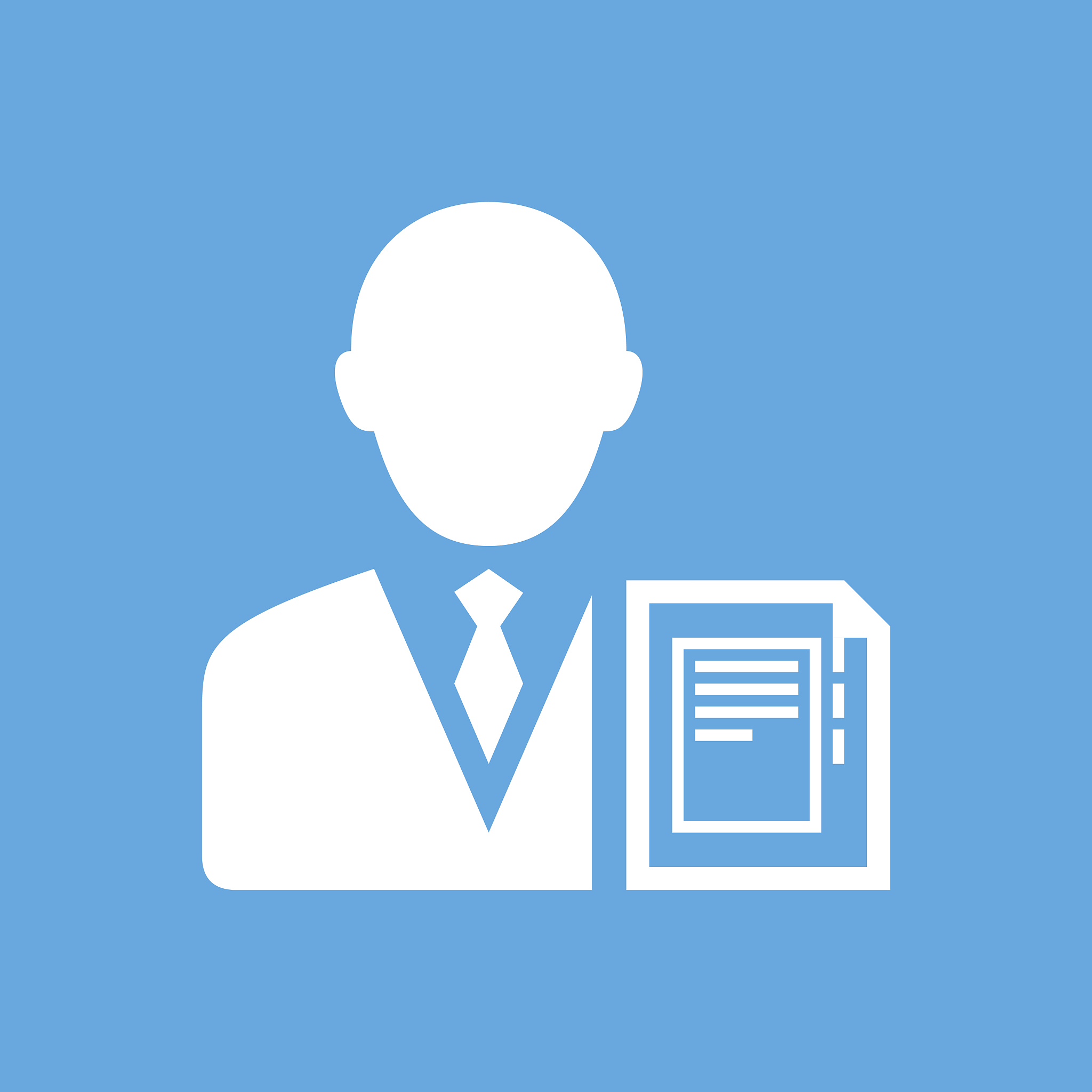 businessman icon on a blue background. - smoothseries