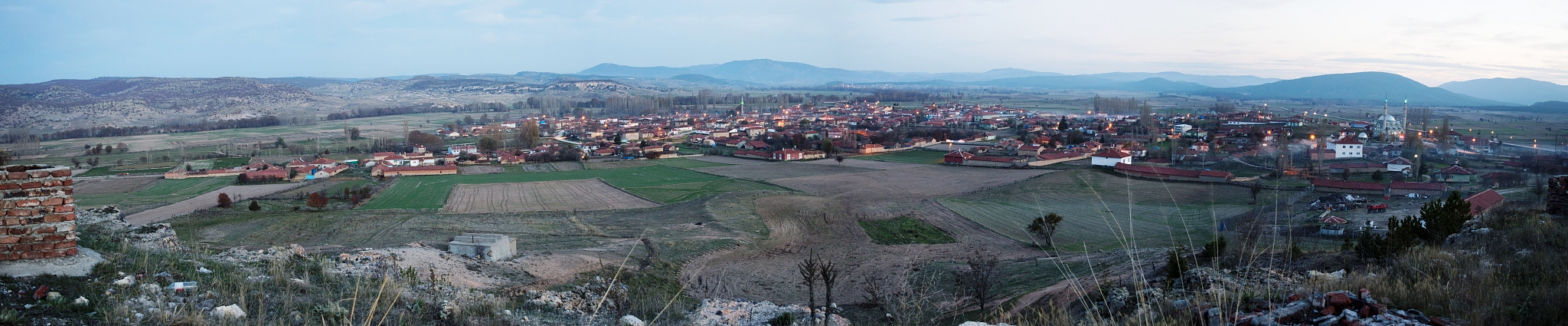 panorama landscape of an anatolian village