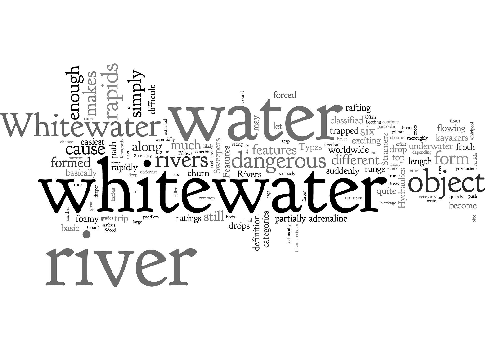 characteristics of a whitewater river