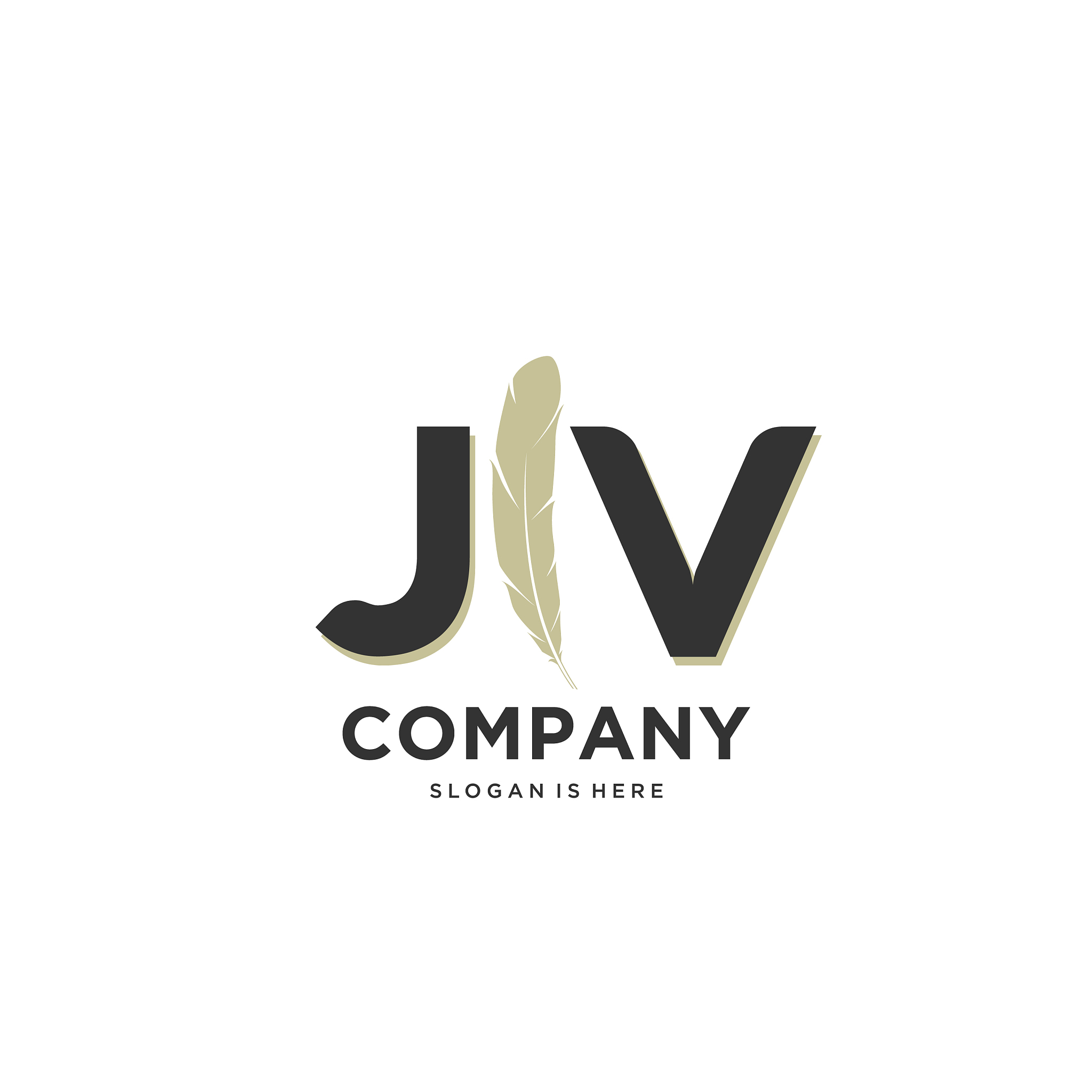 initial jv letter unique attractive creative