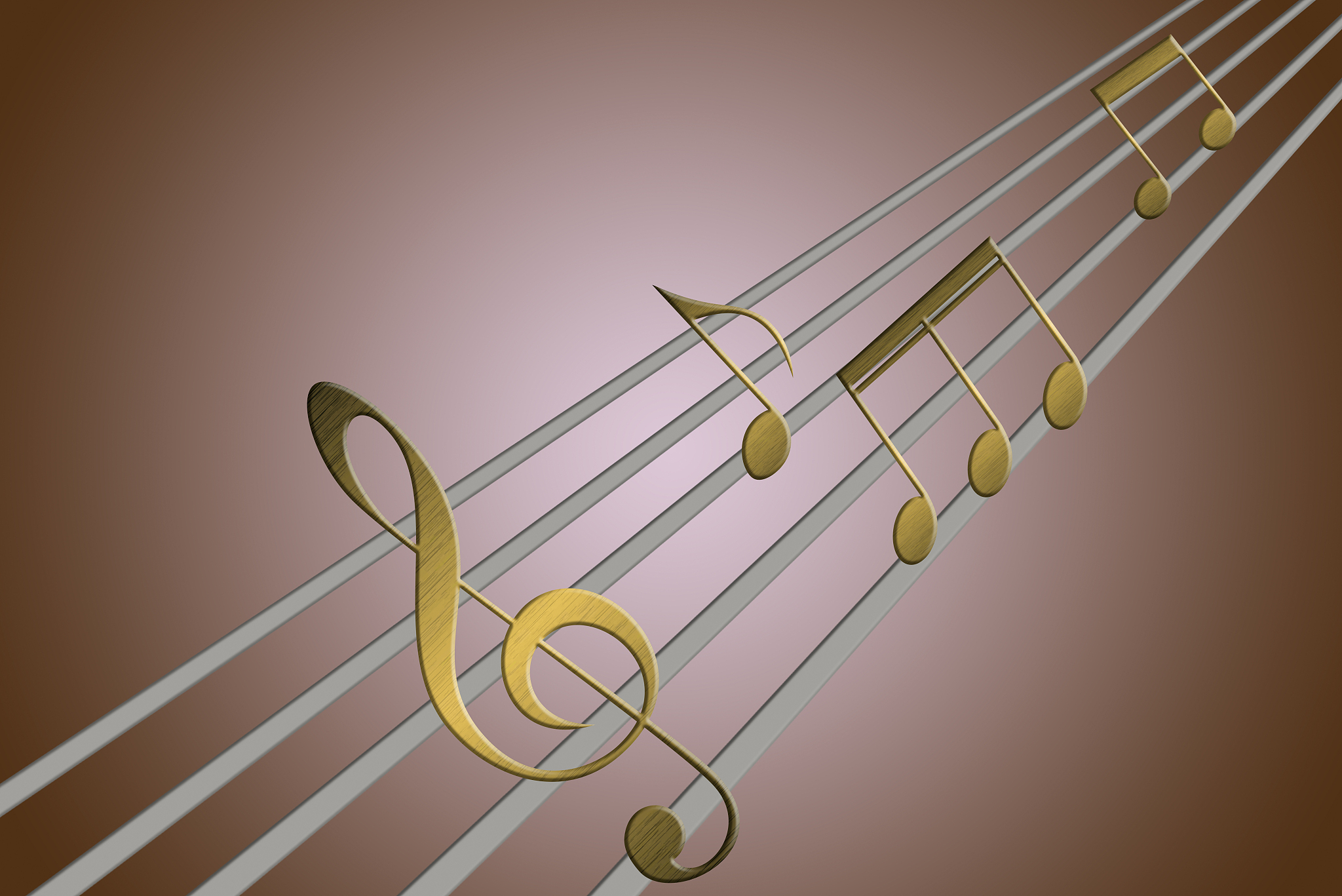 music notes playing in some guitar strings'n