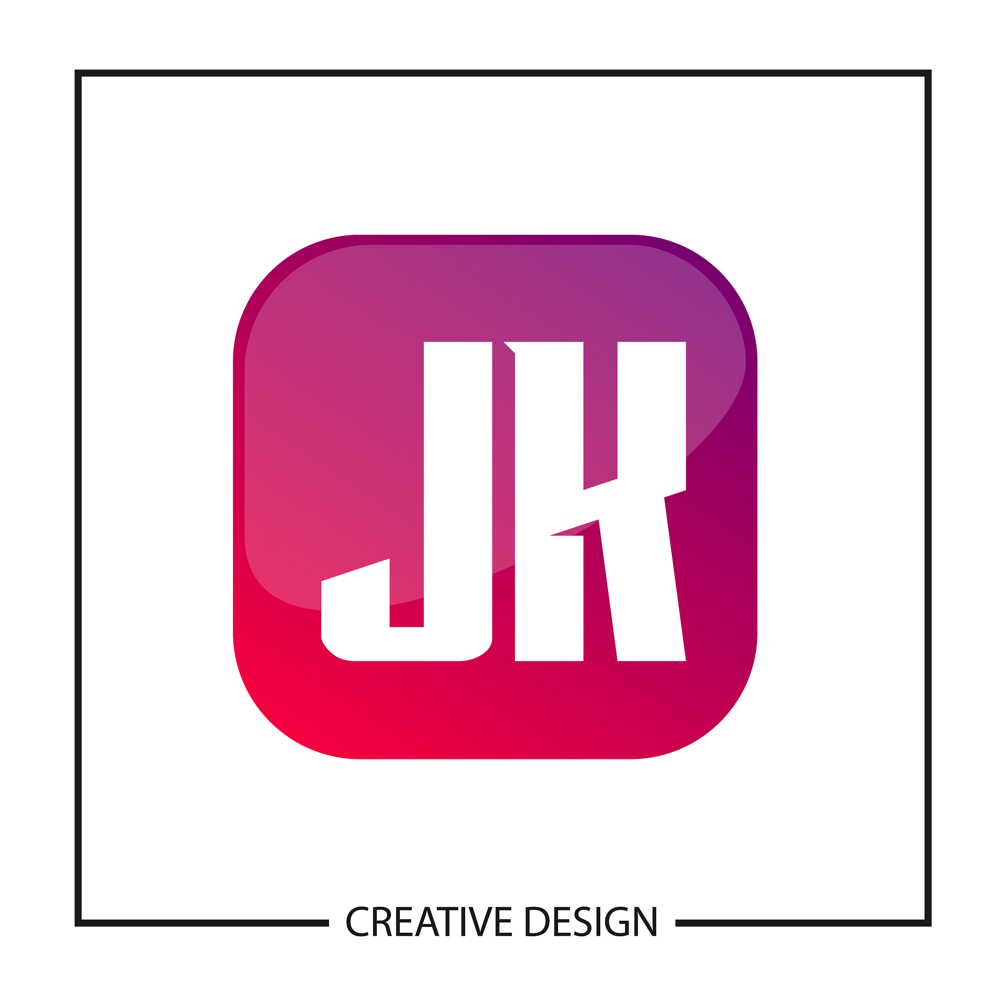 initial letter jk logo template design