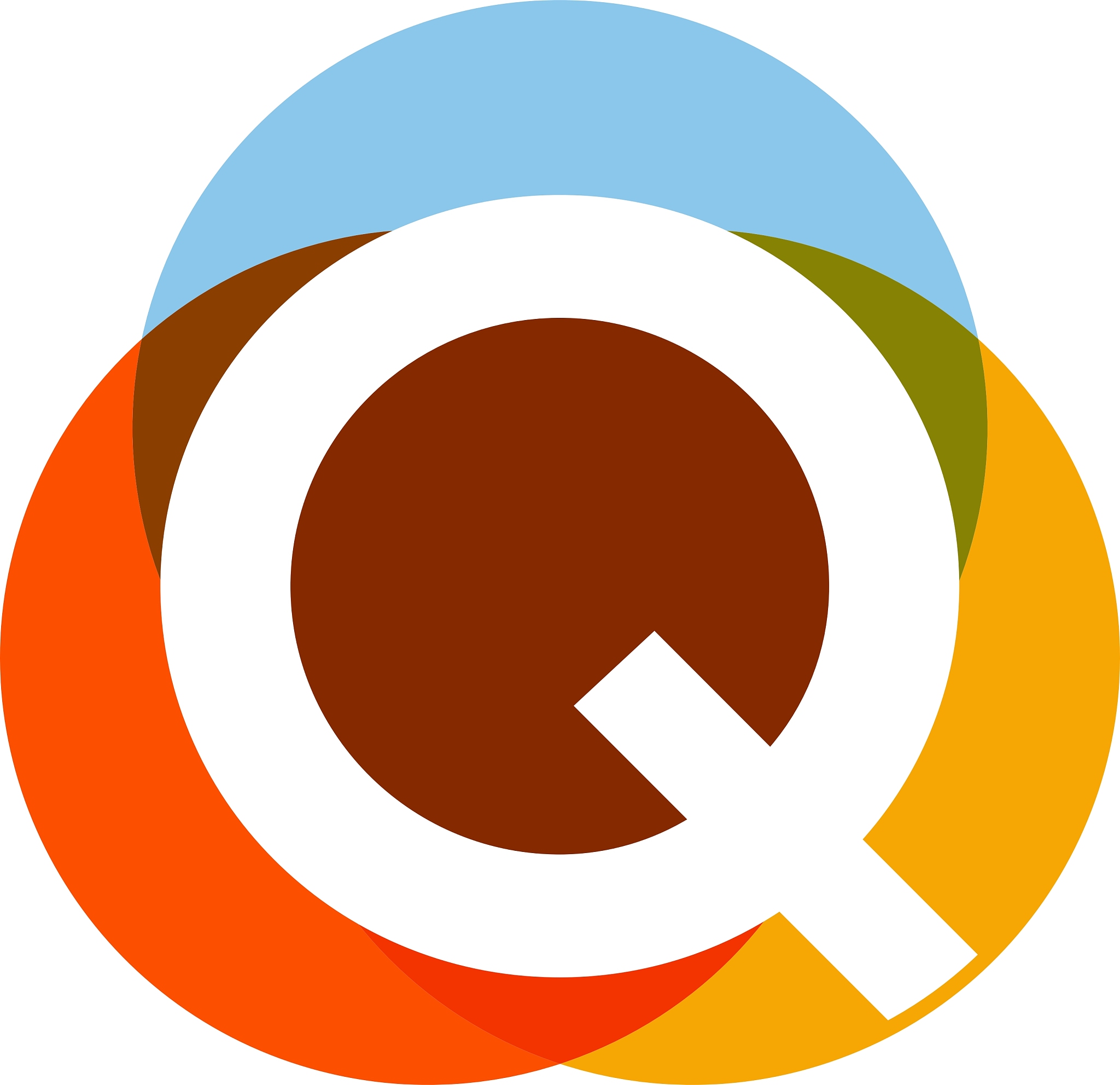 color letter q logo icon design