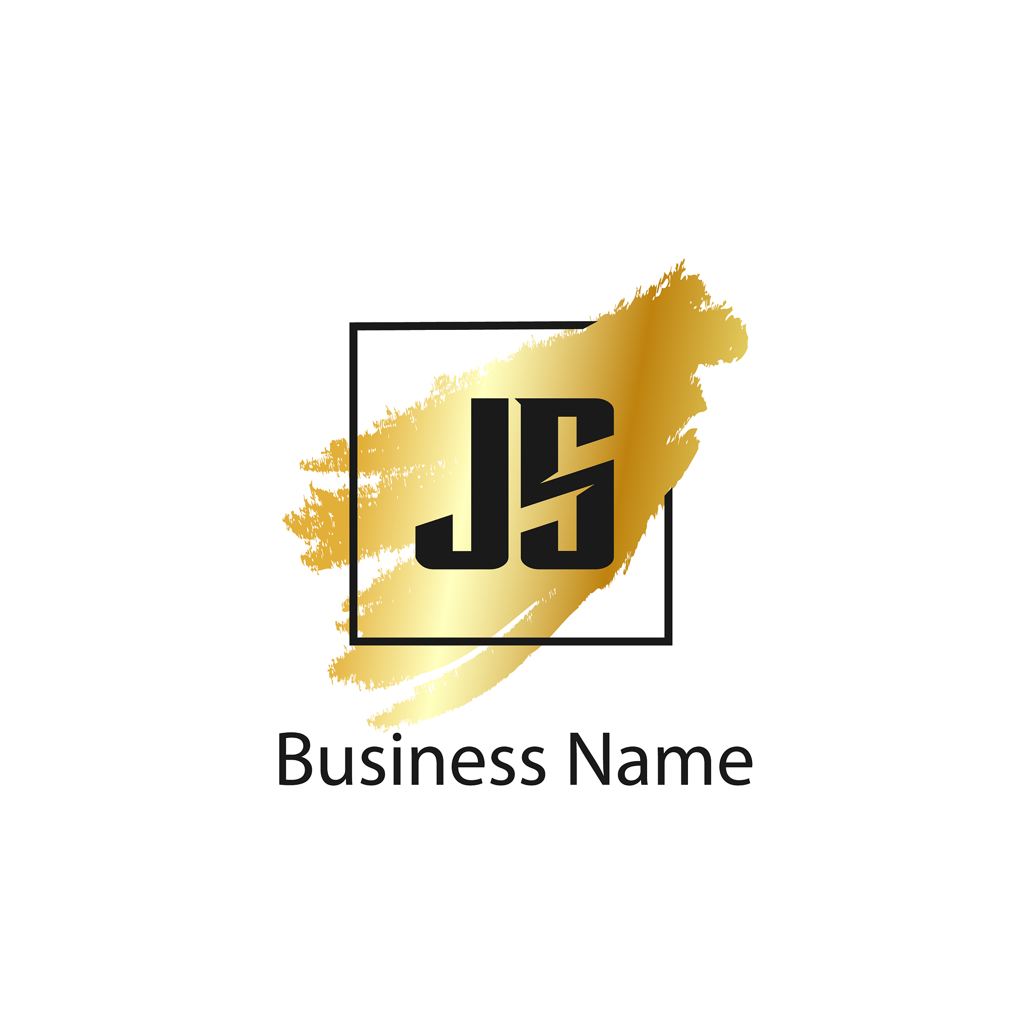 initial letter js logo template design
