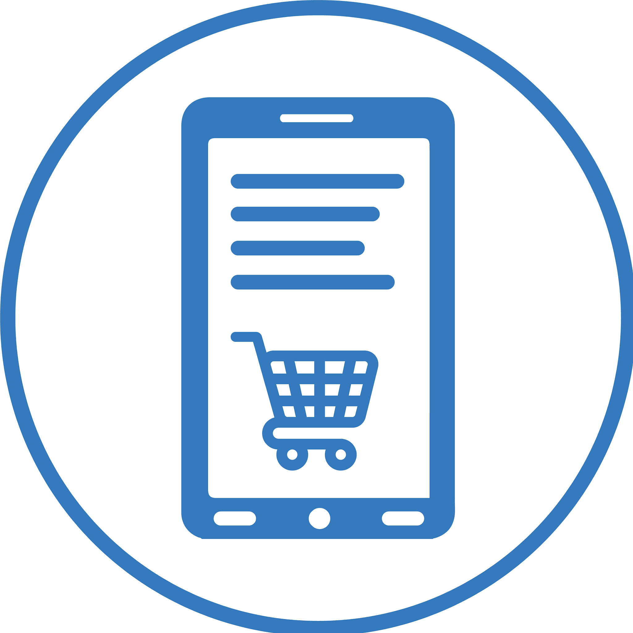 mobile online shopping icon