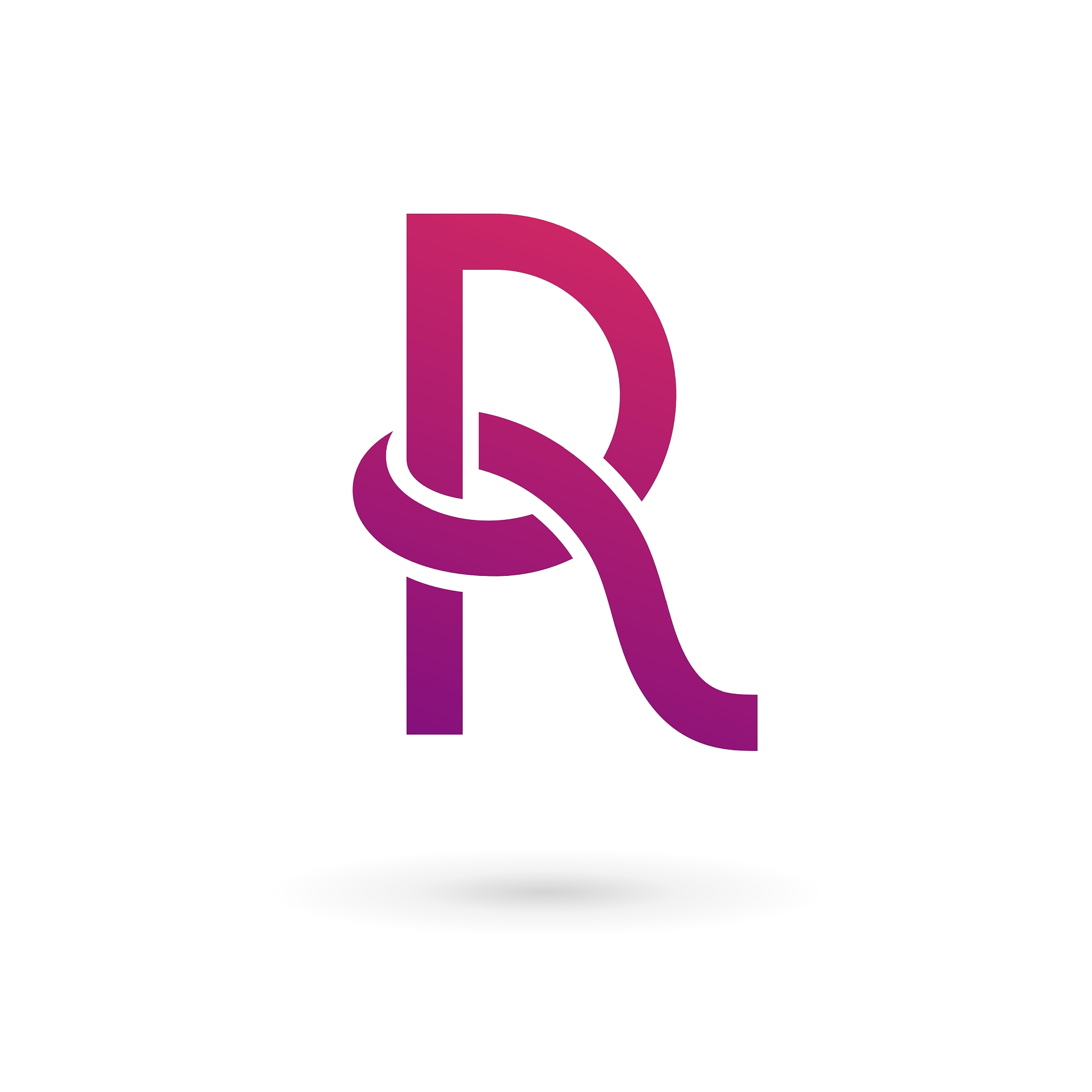 letter r logo icon design template elements