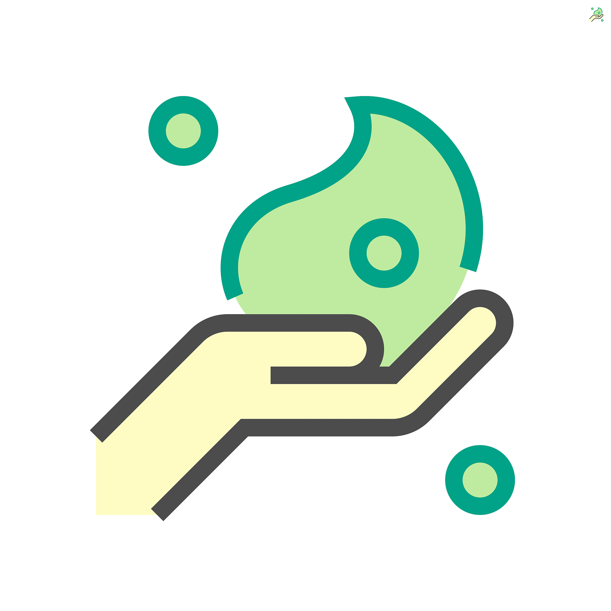 cleaner foam and hand washing vector icon design, 64x64 pixel pe