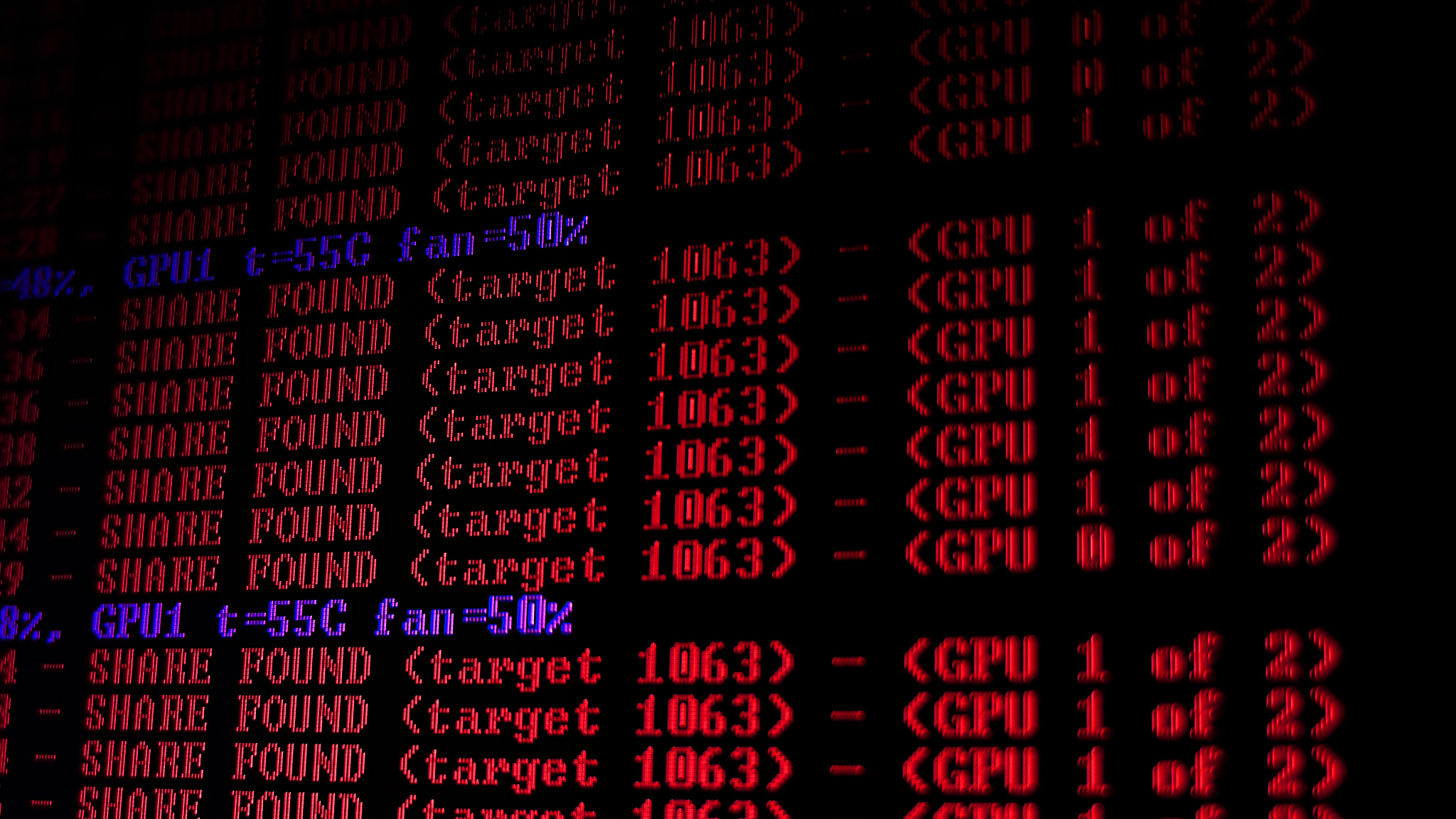mining cryptocurrency process program on display pc. using softw