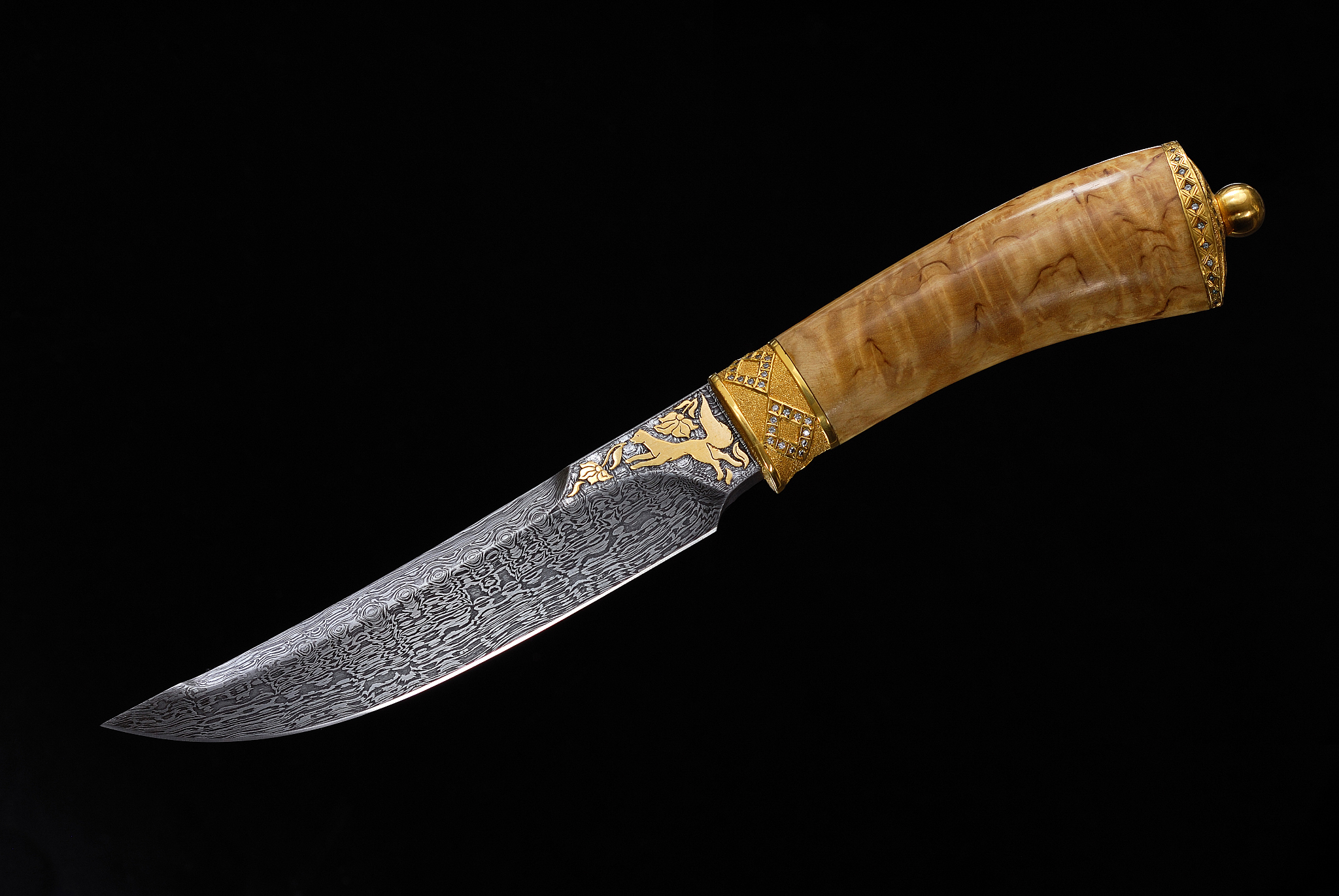 vintage dagger road on a dark background.