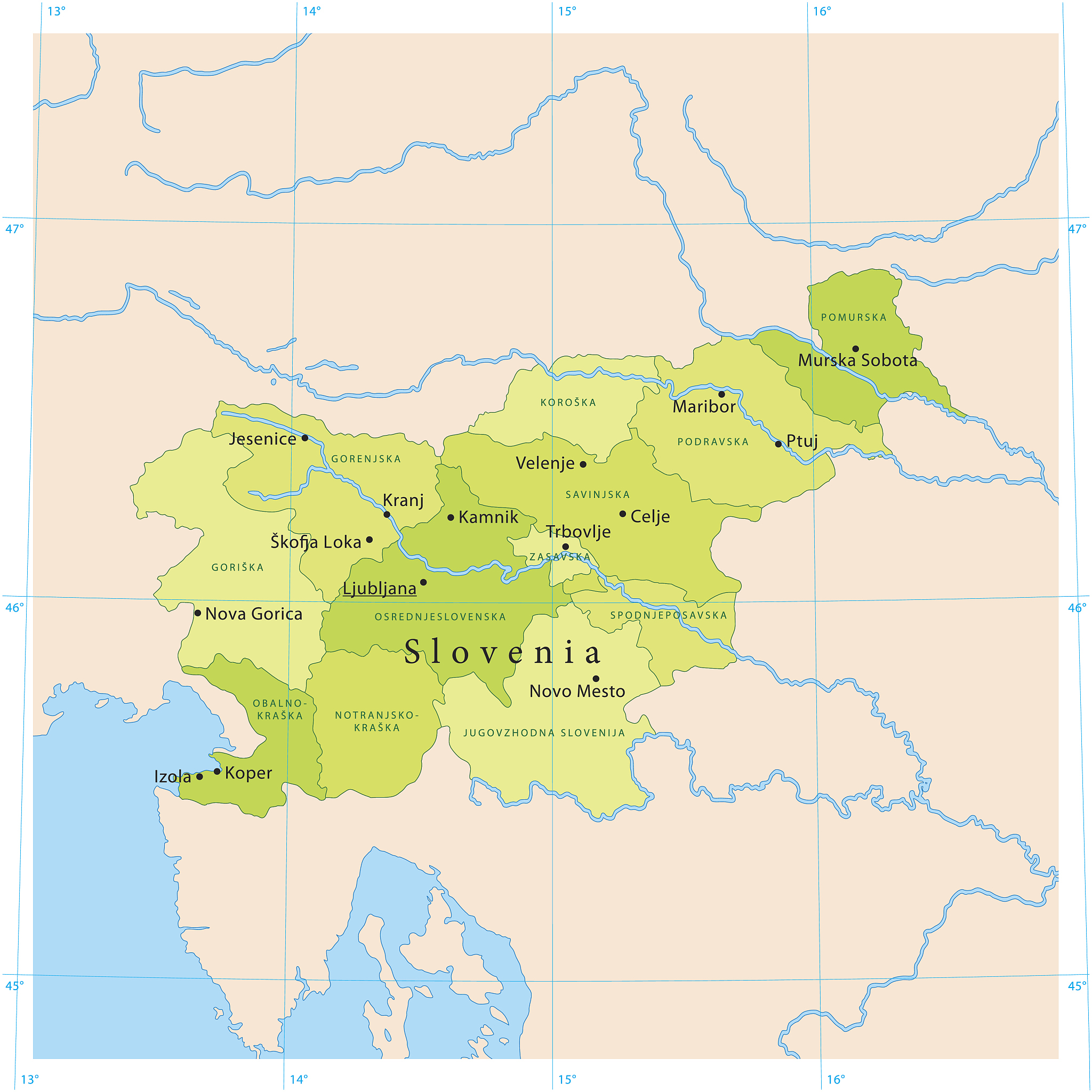 slovenia vector map