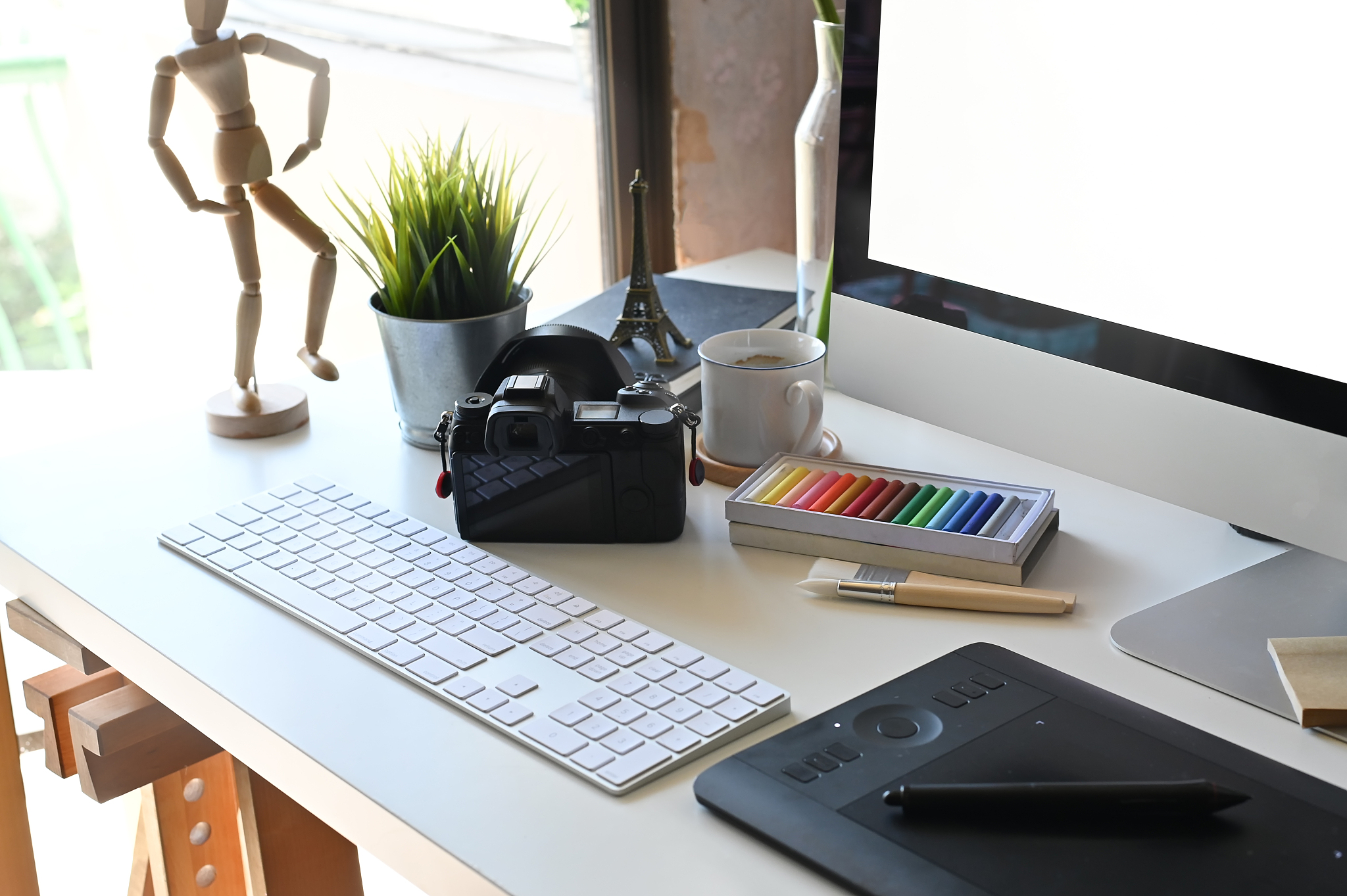 creative workspace with office desk table.