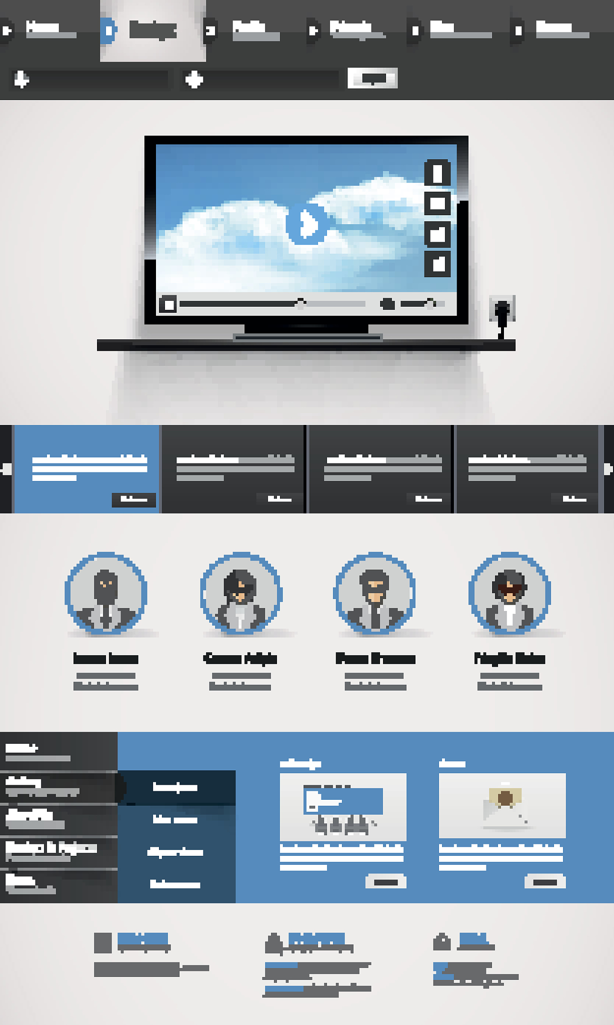 one page website template design