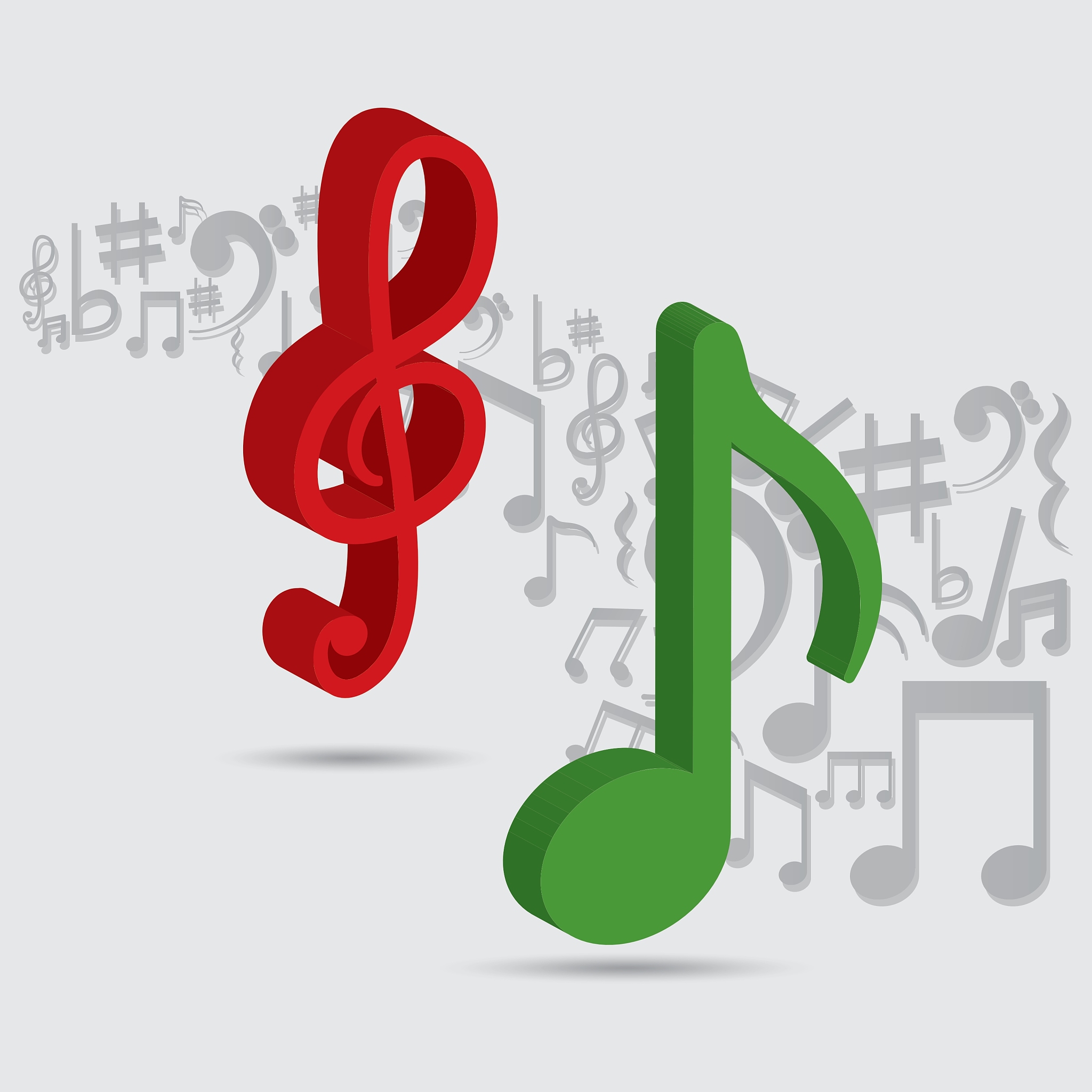 music notes sound art