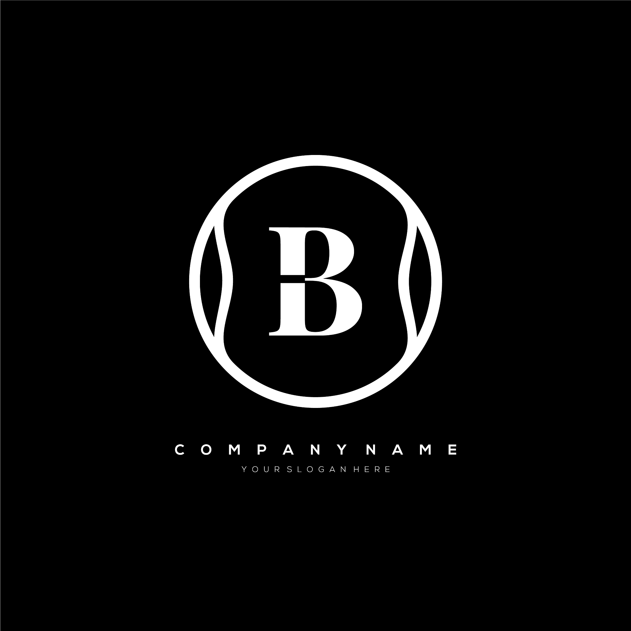 b letter logo template