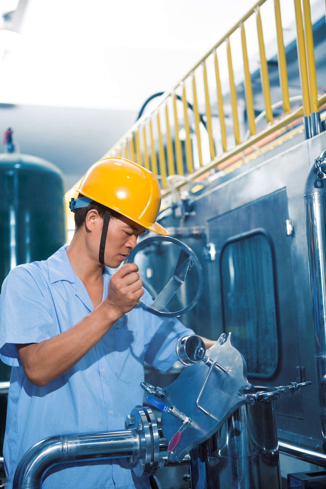 industrial worker at industry site