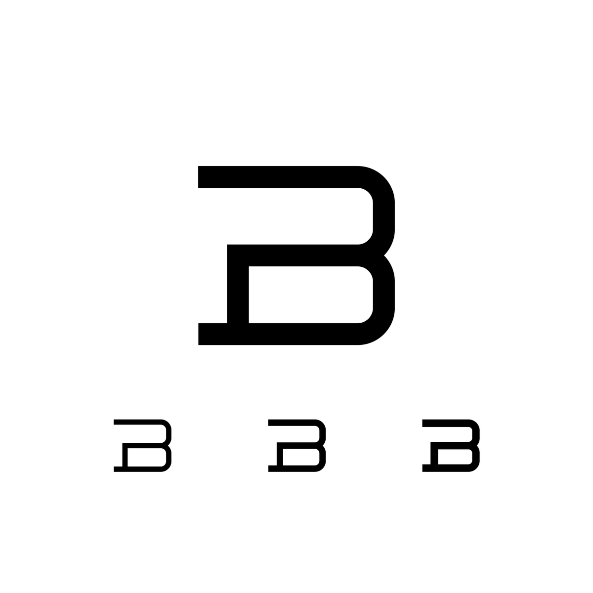 字母b,数字赛博字体