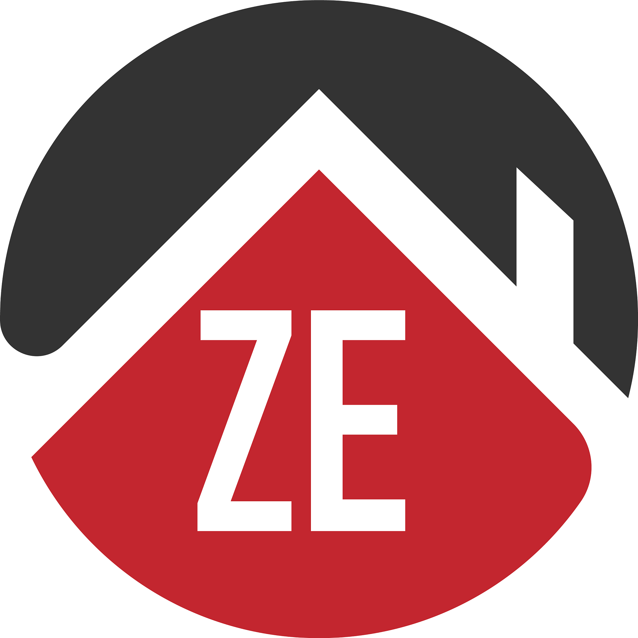 initial letter ze building logo design template