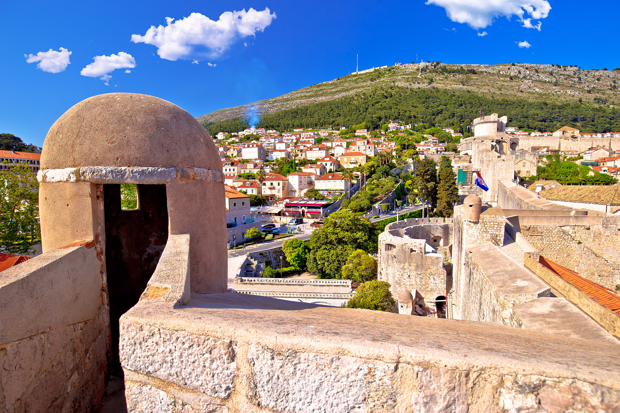 view from dubrovnik city walls